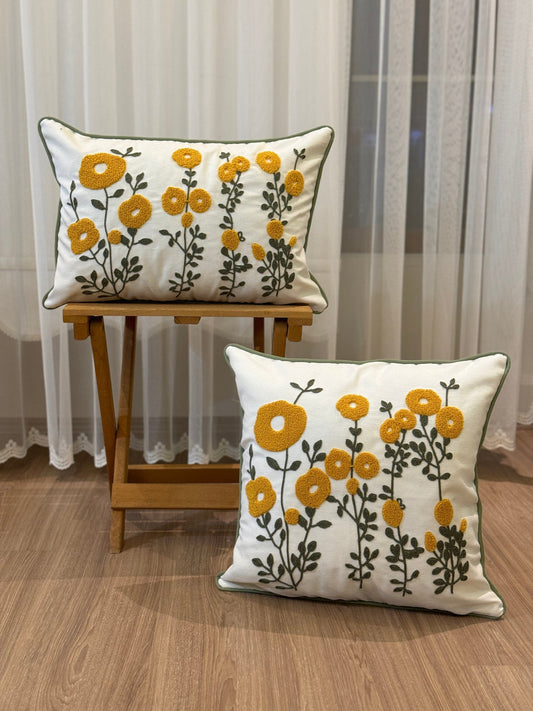 Onay Home Textile Punch Needle Cushion Cover Punch Needle Cushion Cover Embroidery Flower Punch Pillow