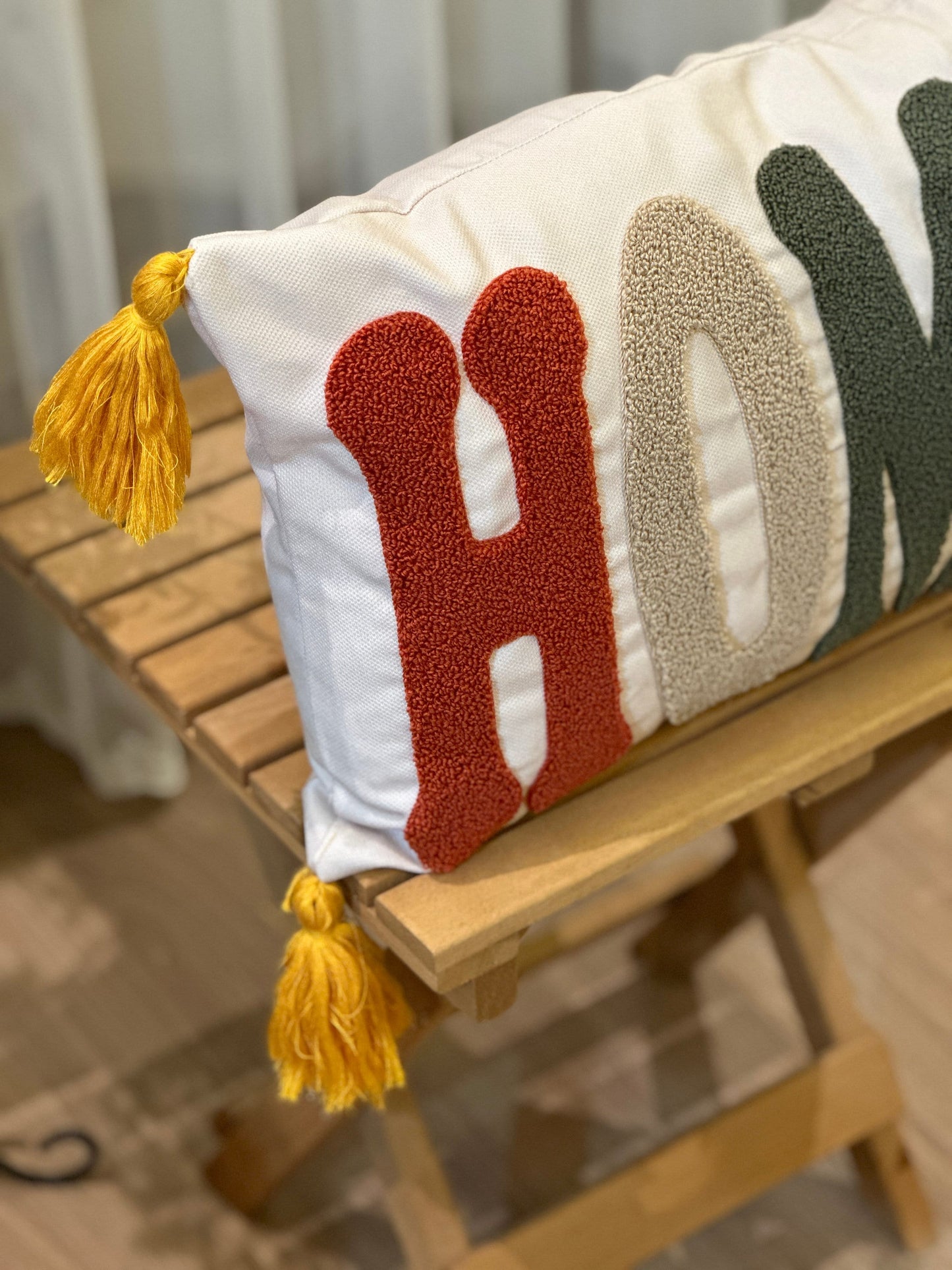 Onay Home Textile Punch Needle Cushion Cover Punch Needle Cushion Cover Home Colorful Tufted Embroidery