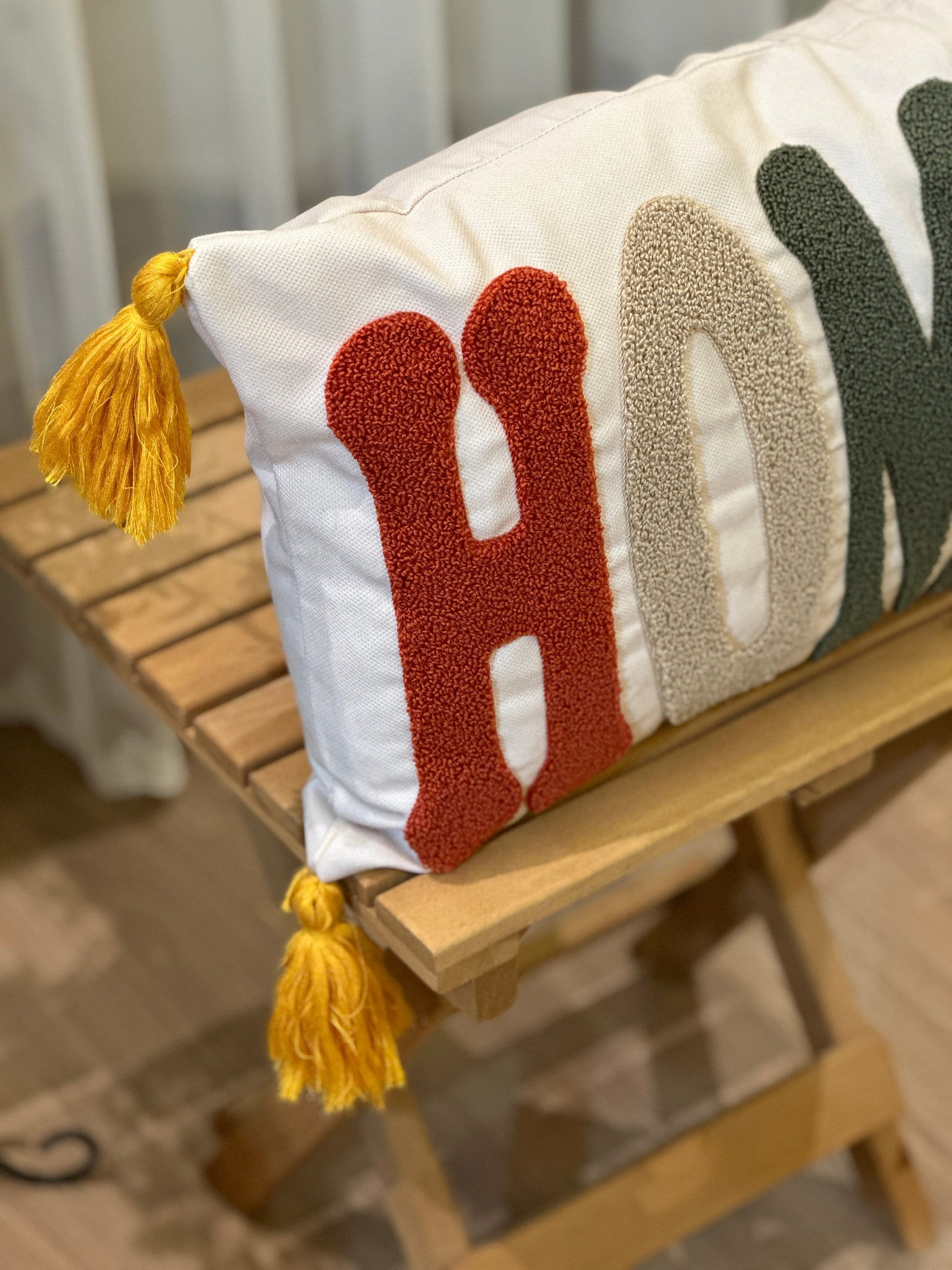 Onay Home Textile Punch Needle Cushion Cover Punch Needle Cushion Cover Home Colorful Tufted Embroidery