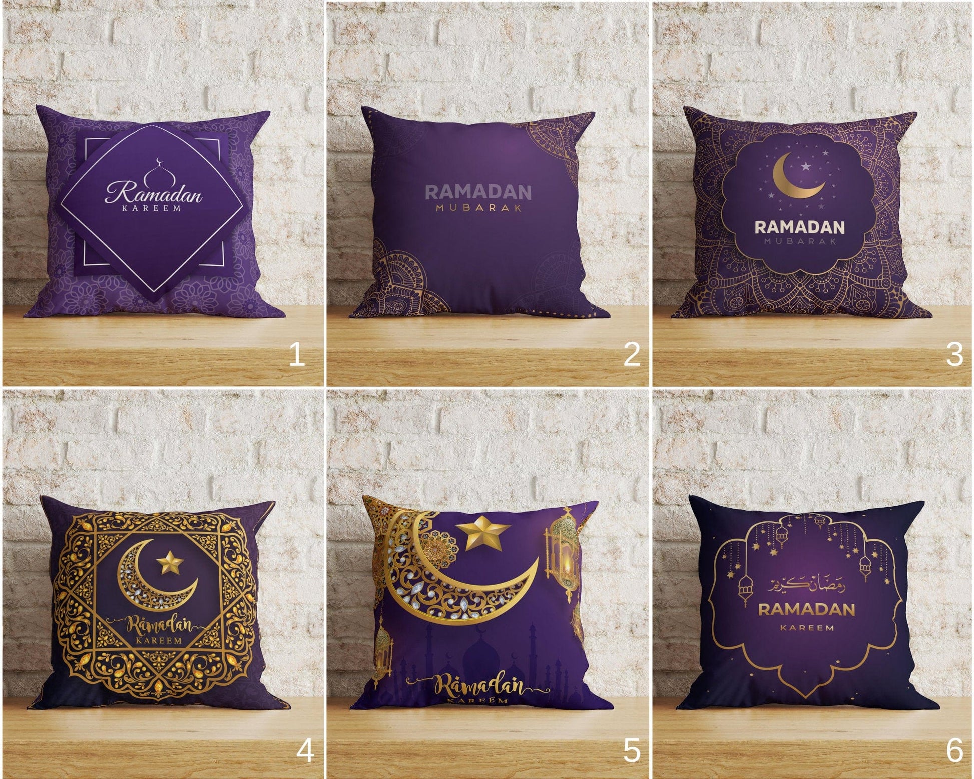 Onay Home Textile Cushion Covers Ramadan Kareem Cushions Cover Islamic Pillow Covers UK