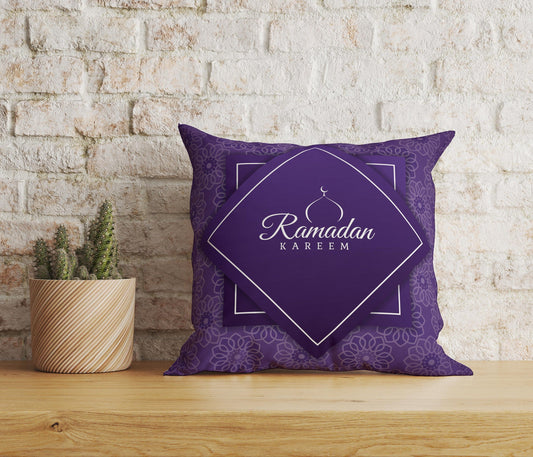 Onay Home Textile Cushion Covers 1 / 12 x 12 inch (30 x 30 cm) Double Side Ramadan Kareem Cushions Cover Islamic Pillow Covers UK