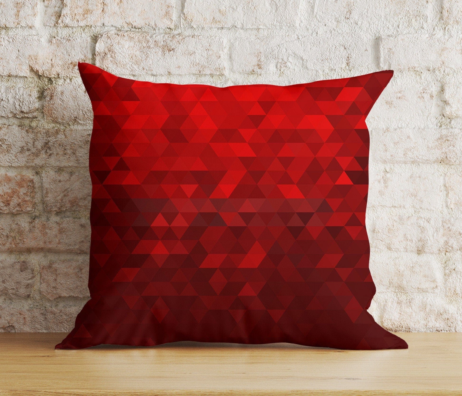 Onay Red&Burgundy Modern Cherry Abstract Floral Cushion Cover