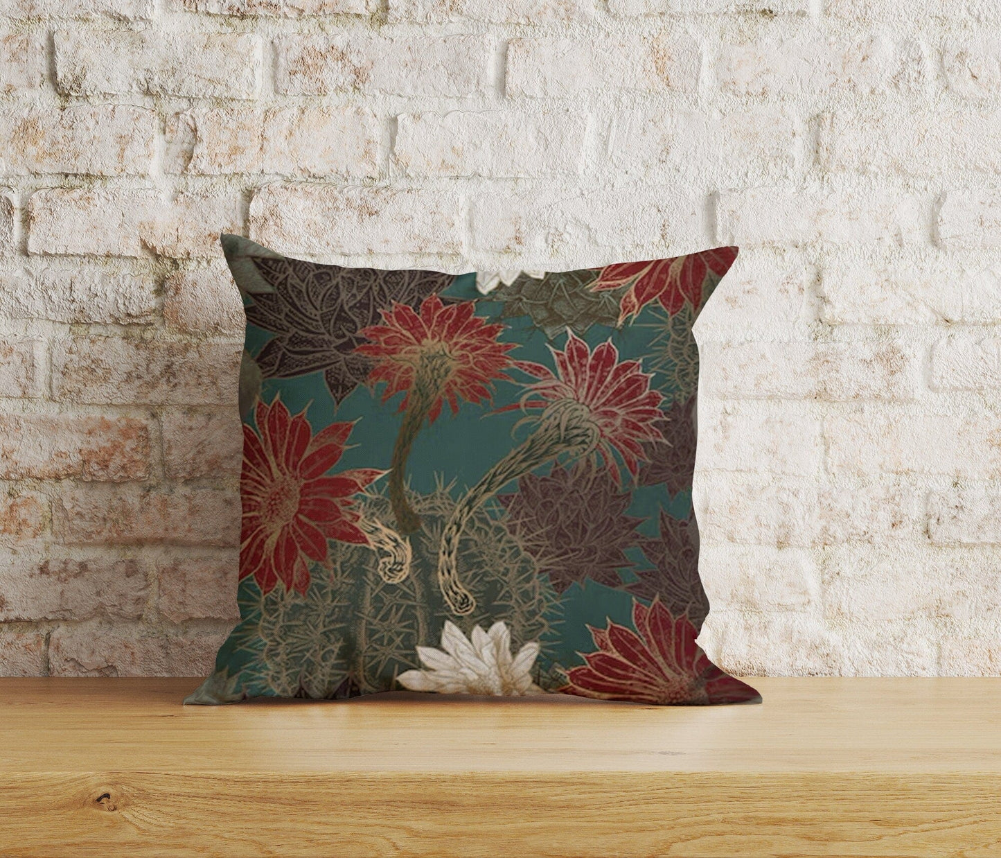 Onay Home Textile Cushion Covers 3 / 12 x 12 inch (30 x 30 cm) Double Side Red Floral Fall Trend Decorative Cushion Covers Boho Decor