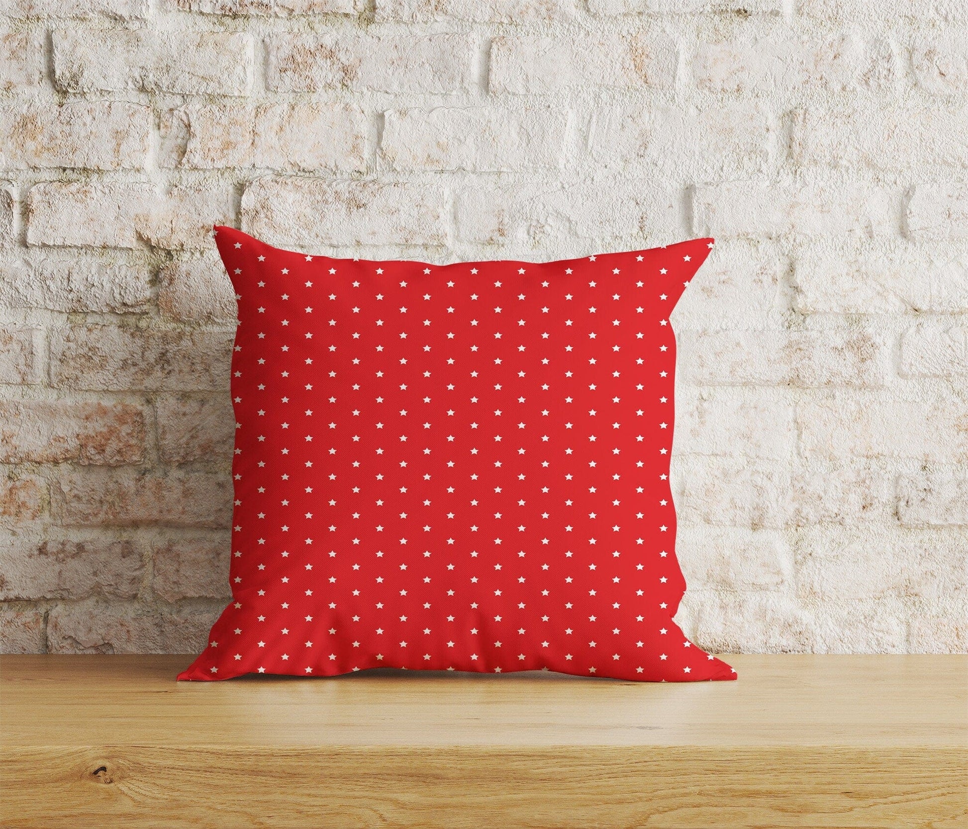 Onay Home Textile Cushion Covers 1 / 12 x 12 inch (30 x 30 cm) Double Side Red Polka Dot Geometric Pattern Home Decor Cushion Covers