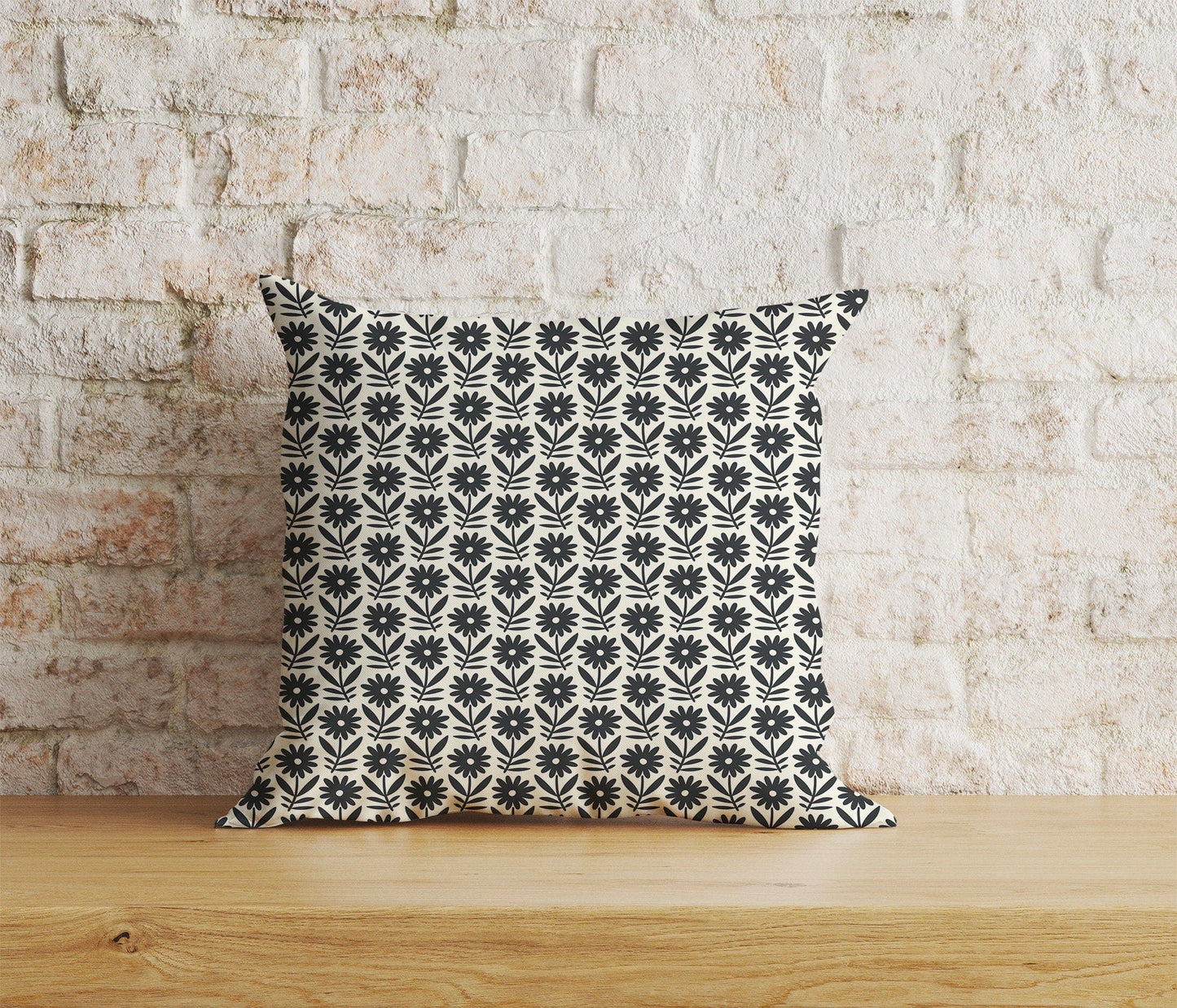 Onay Home Textile Repeat Pattern With Flowers & Leaves Cushion Covers