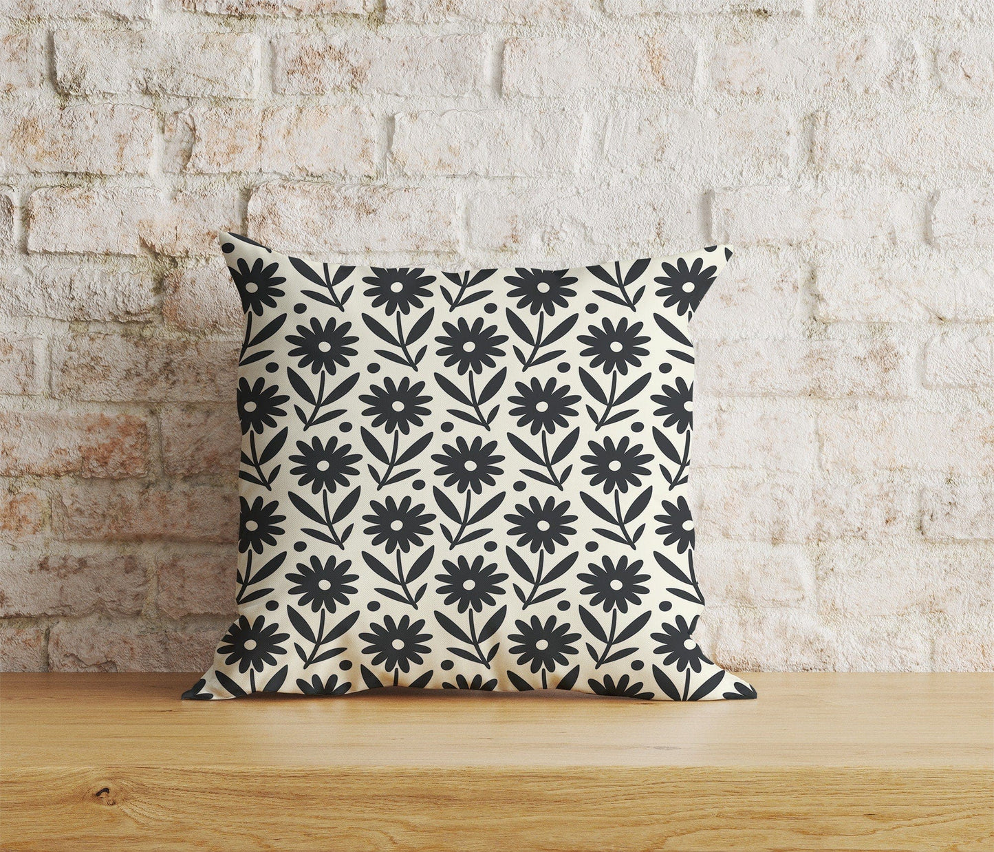 Onay Home Textile 5 / 12 x 12 inch (30 x 30 cm) Double Side Repeat Pattern With Flowers & Leaves Cushion Covers