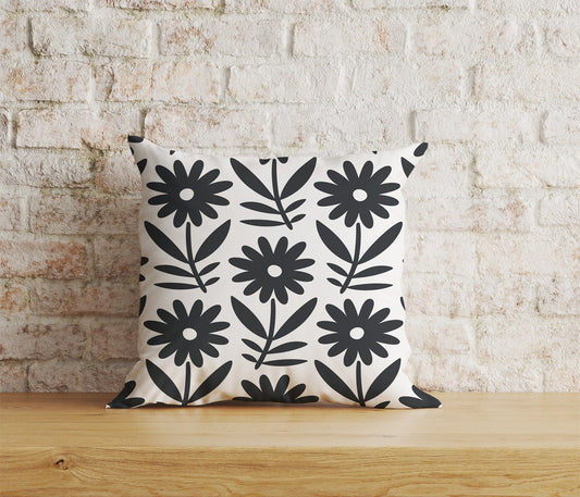 Onay Home Textile 1 / 12 x 12 inch (30 x 30 cm) Double Side Repeat Pattern With Flowers & Leaves Cushion Covers