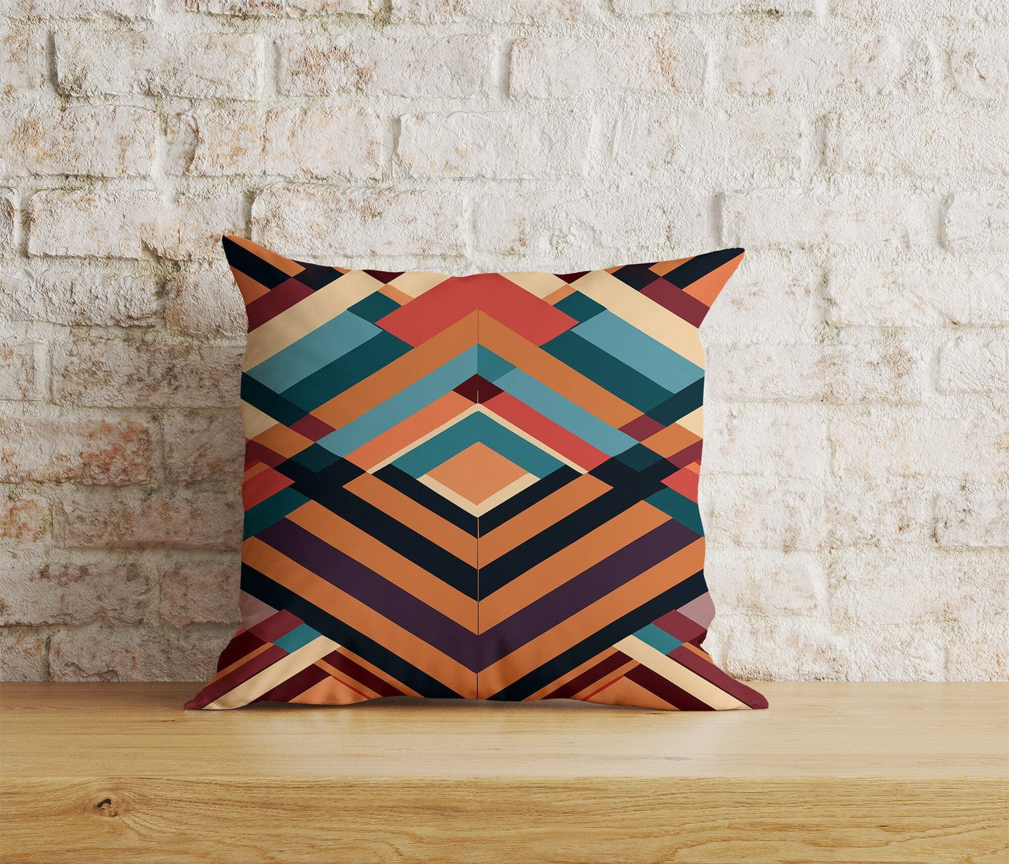 Onay Home Textile Cushion Covers 8 / 12 x 12 inch (30 x 30 cm) Double Side Retro 70s Cushion Cover Mid Century Modern Pillow Cover