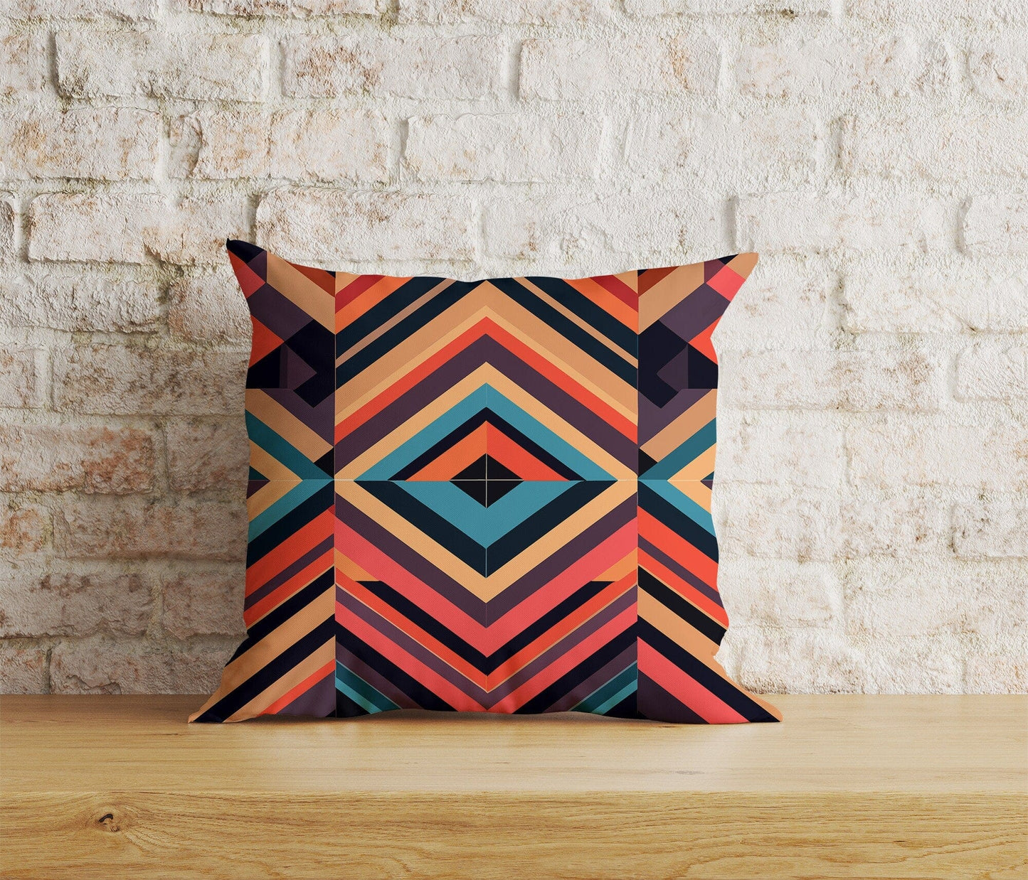 Onay Home Textile Cushion Covers 7 / 12 x 12 inch (30 x 30 cm) Double Side Retro 70s Cushion Cover Mid Century Modern Pillow Cover