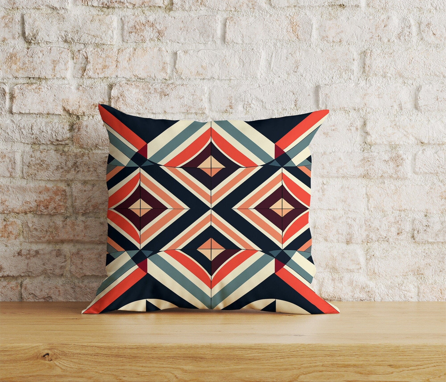 Onay Home Textile Cushion Covers 6 / 12 x 12 inch (30 x 30 cm) Double Side Retro 70s Cushion Cover Mid Century Modern Pillow Cover