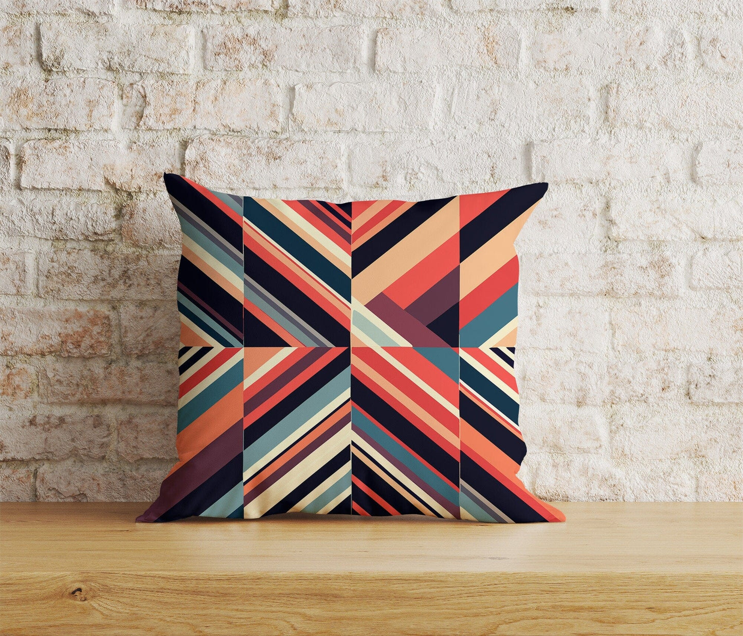 Onay Home Textile Cushion Covers 5 / 12 x 12 inch (30 x 30 cm) Double Side Retro 70s Cushion Cover Mid Century Modern Pillow Cover