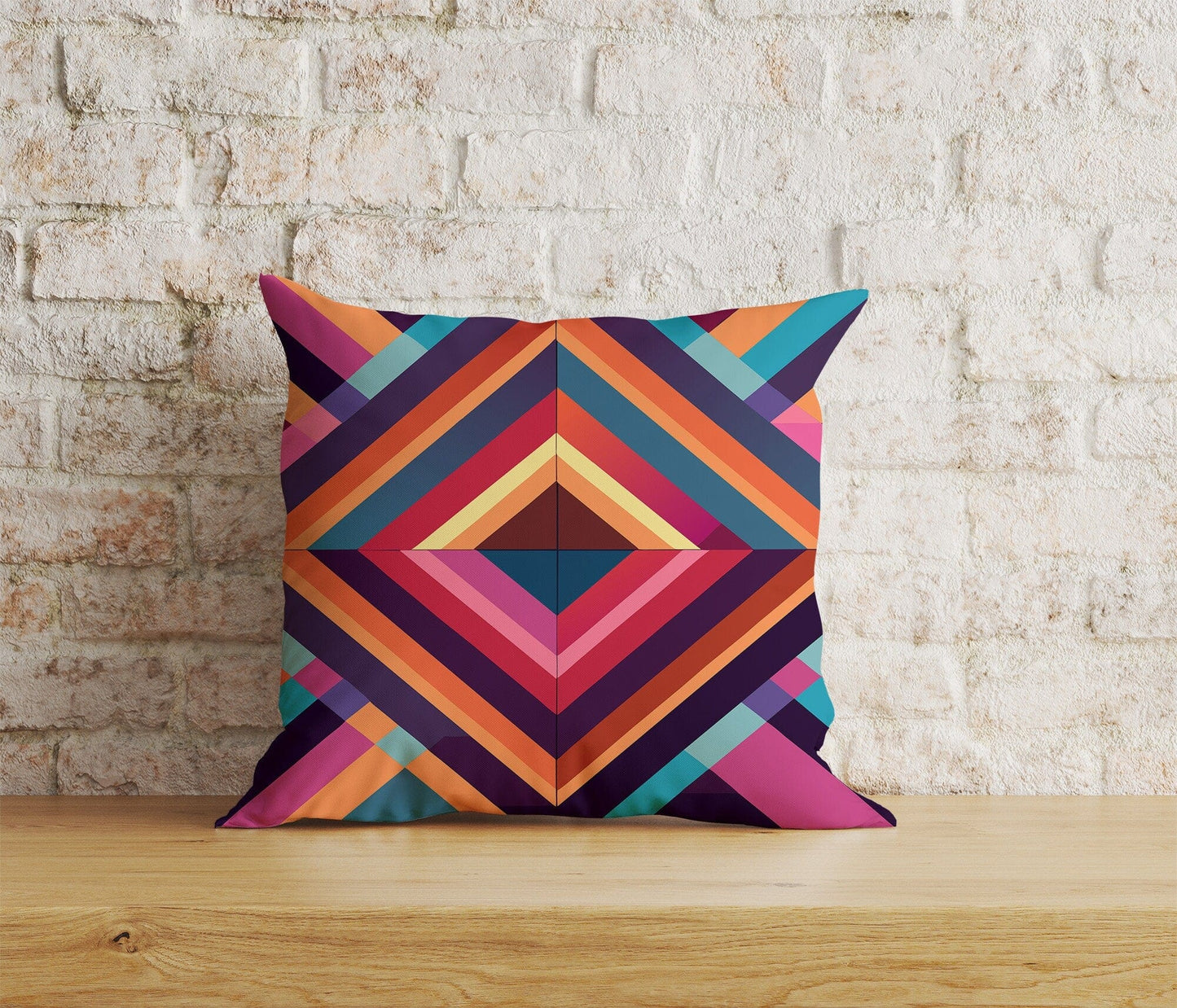 Onay Home Textile Cushion Covers 1 / 12 x 12 inch (30 x 30 cm) Double Side Retro 70s Cushion Cover Mid Century Modern Pillow Cover