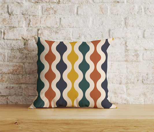 Onay Home Textile Cushion Covers 1 / 12 x 12 inch (30 x 30 cm) Double Side Retro 70s Patterns Cushion Cover Retro Pattern Pillow Cover