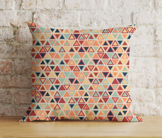 Onay 1 / 12 x 12 inch (30 x 30 cm) Double Side Retro Colorful Triangle Minimalist Home Decor Cushion Cover