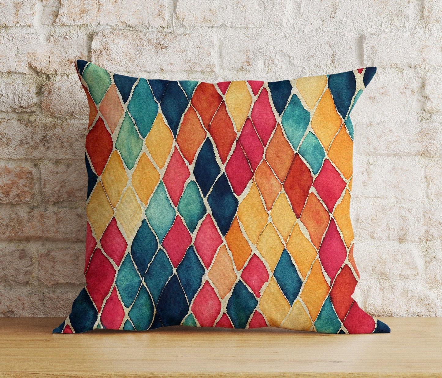 Onay 7 / 12 x 12 inch (30 x 30 cm) Retro-Inspired Abstract Geometric Vibrant Cushion Covers