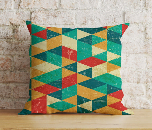 Onay 1 / 12 x 12 inch (30 x 30 cm) Retro-Inspired Abstract Geometric Vibrant Cushion Covers