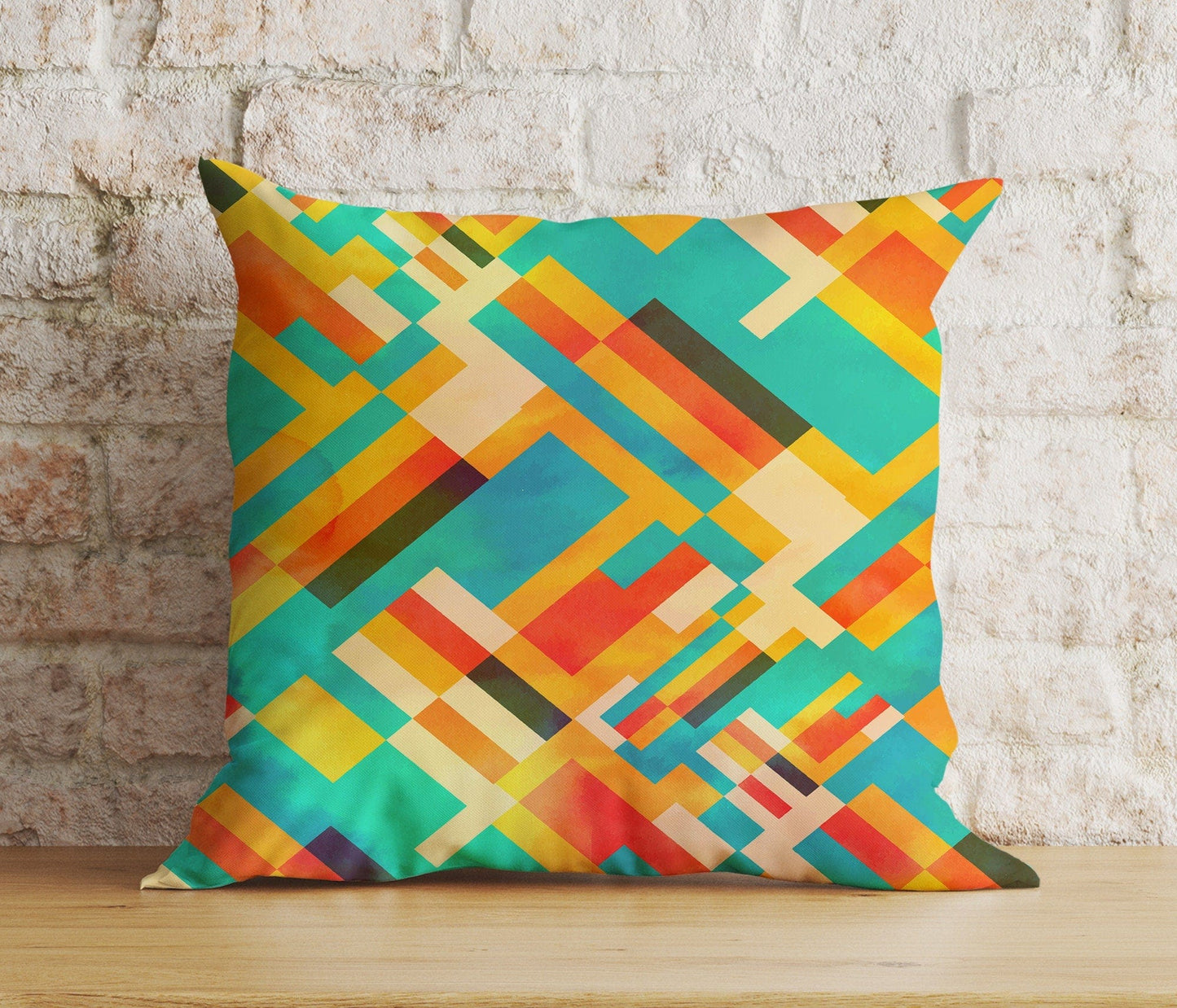 Onay 6 / 12 x 12 inch (30 x 30 cm) Double Side Retro Nostalgic Geometric Home Decoration Cushion Cover