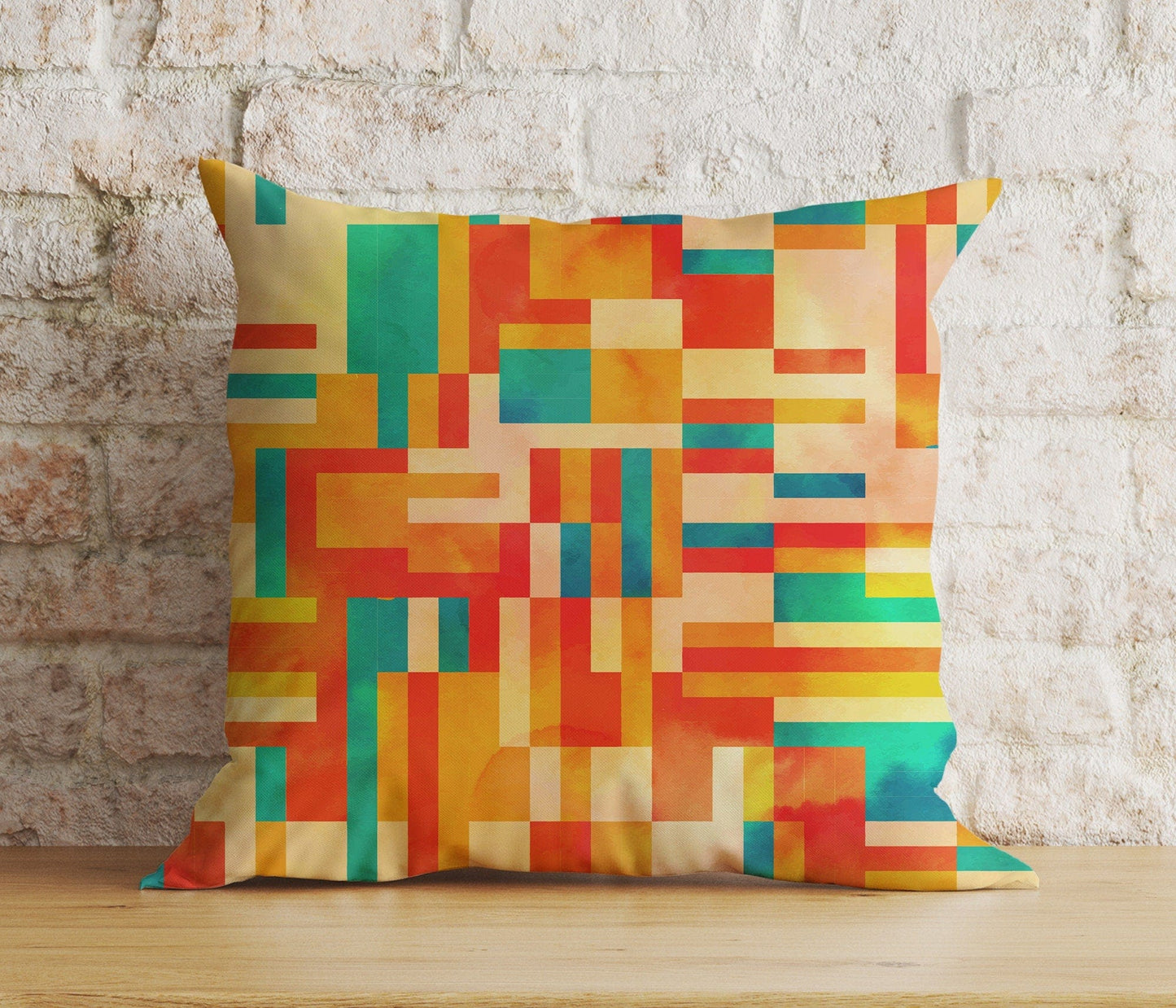 Onay 5 / 12 x 12 inch (30 x 30 cm) Double Side Retro Nostalgic Geometric Home Decoration Cushion Cover