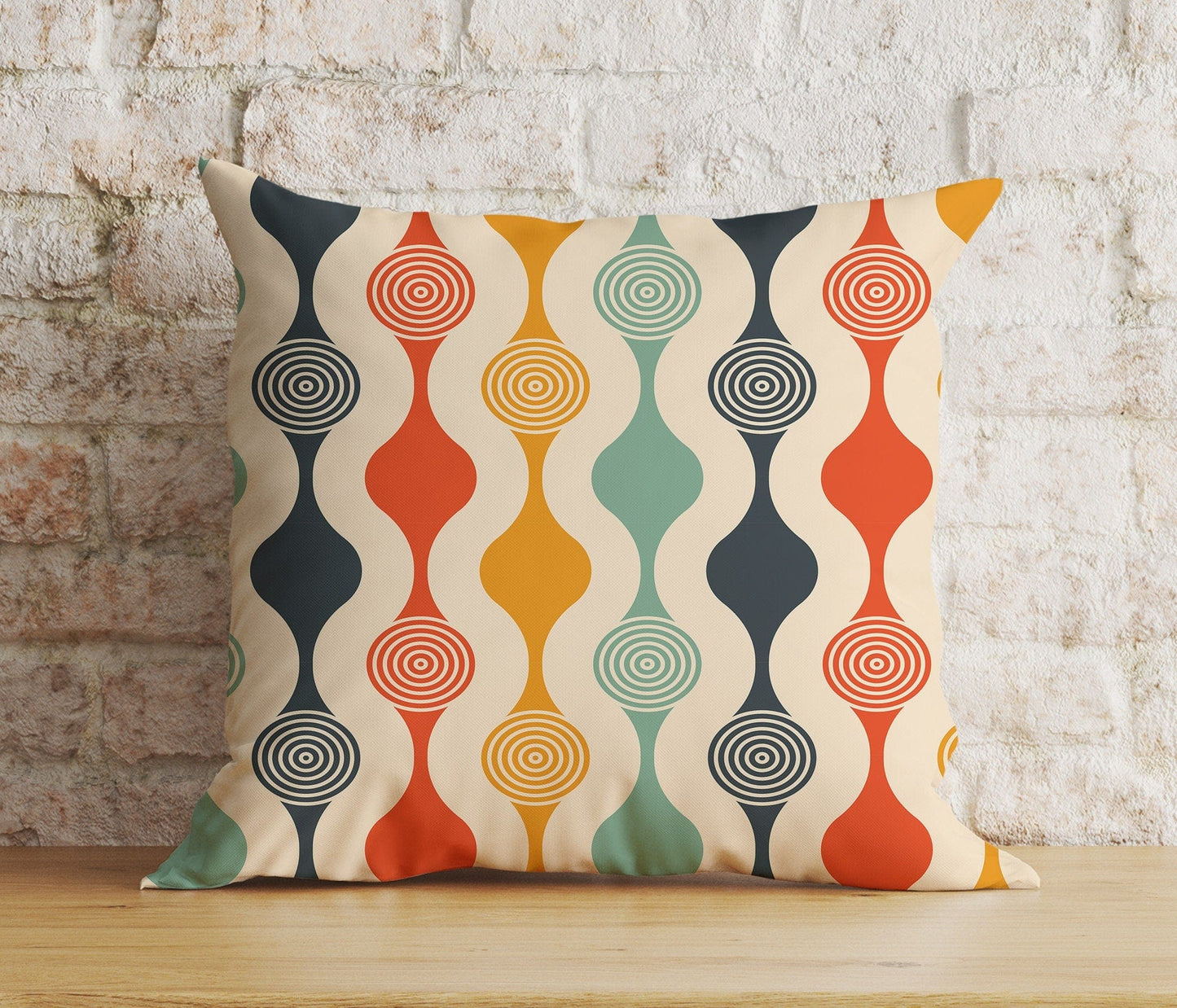 Onay 1 / 12 x 12 inch (30 x 30 cm) Double Side Retro Nostalgic Geometric Home Decoration Cushion Cover