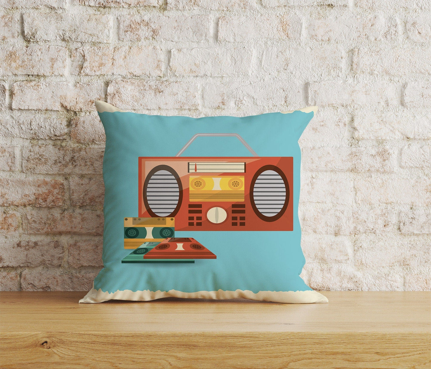Onay Home Textile Cushion Covers 2 / 12 x 12 inch (30 x 30 cm) Double Side Retro Radios Cushion Cover Vintage Radio Throw Cushions