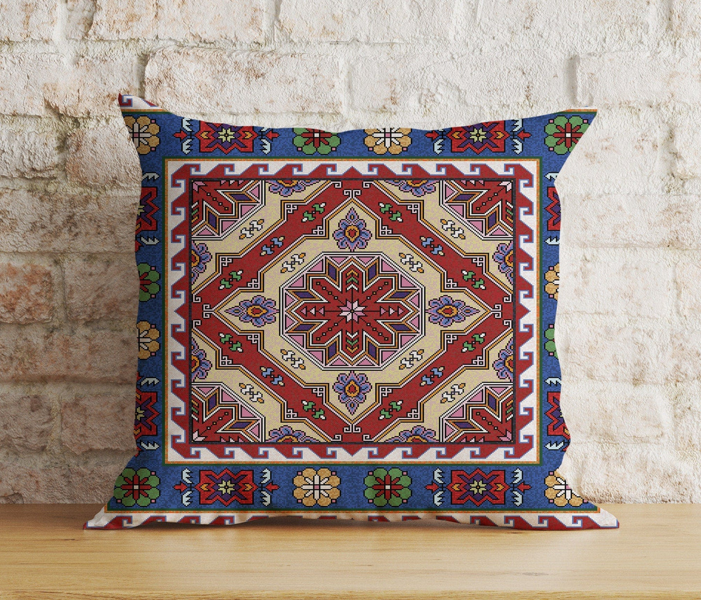 Onay 6 / 12 x 12 inch (30 x 30 cm) Rug Aztec Kilim Traditional Living Decor Cushion Cover