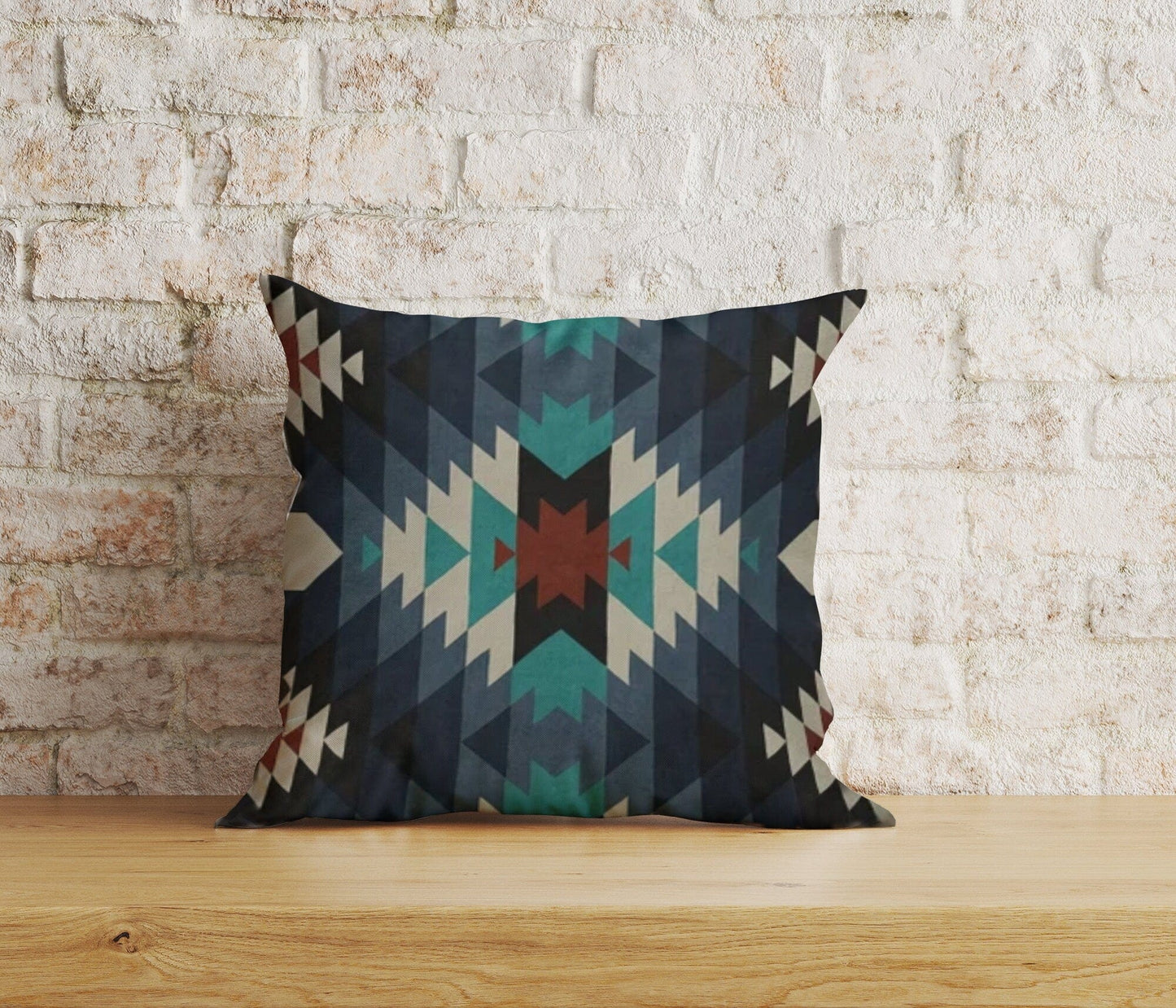 Onay Home Textile Cushion Covers 9 / 12 x 12 inch (30 x 30 cm) Double Side Rug Design Cushion Covers Terracotta Southwestern Pillow