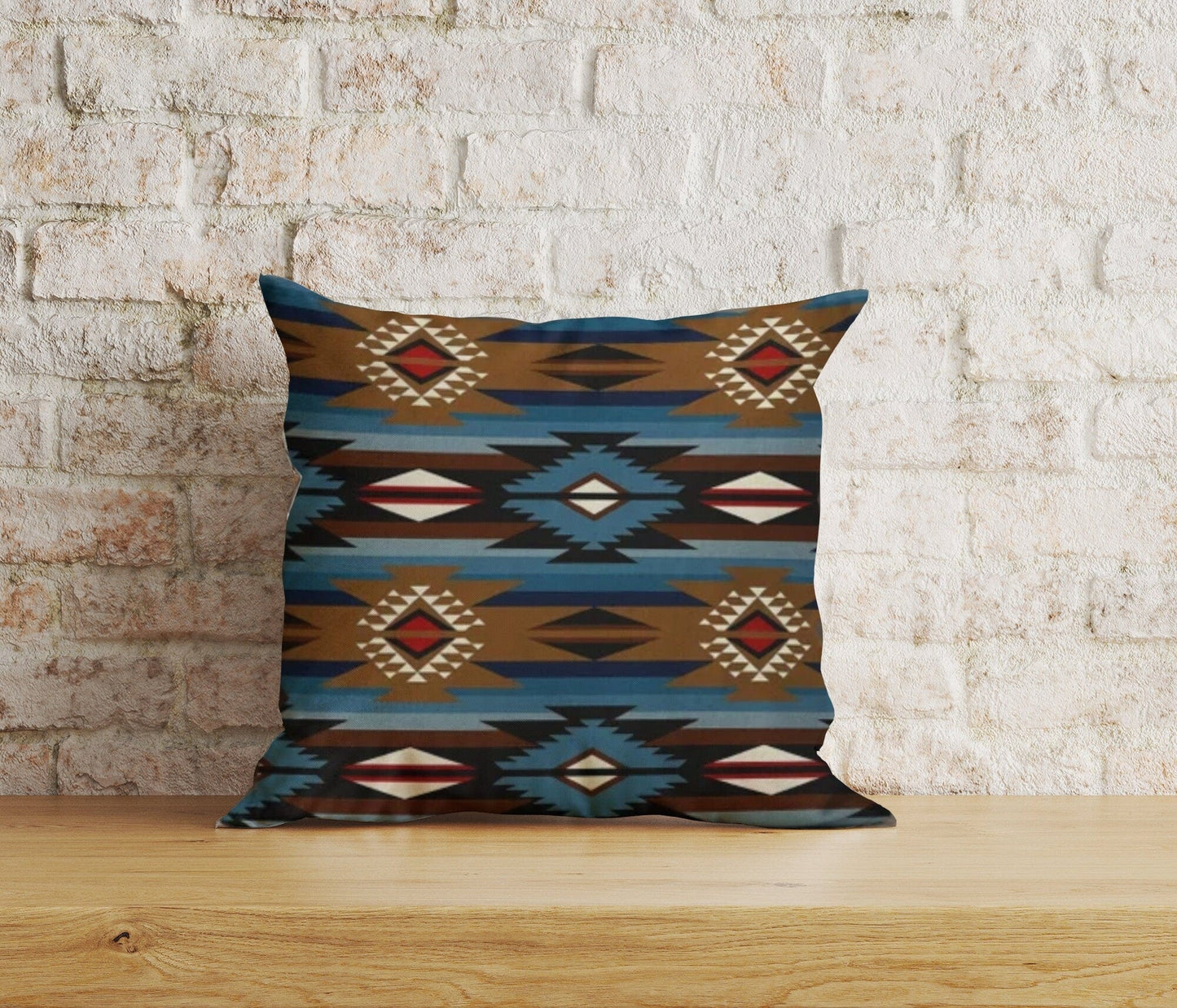 Onay Home Textile Cushion Covers 5 / 12 x 12 inch (30 x 30 cm) Double Side Rug Design Cushion Covers Terracotta Southwestern Pillow