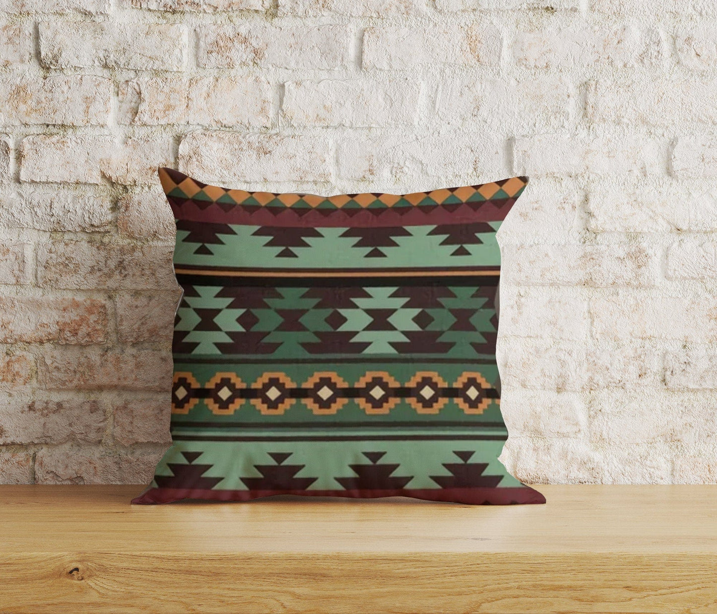 Onay Home Textile Cushion Covers 4 / 12 x 12 inch (30 x 30 cm) Double Side Rug Design Cushion Covers Terracotta Southwestern Pillow