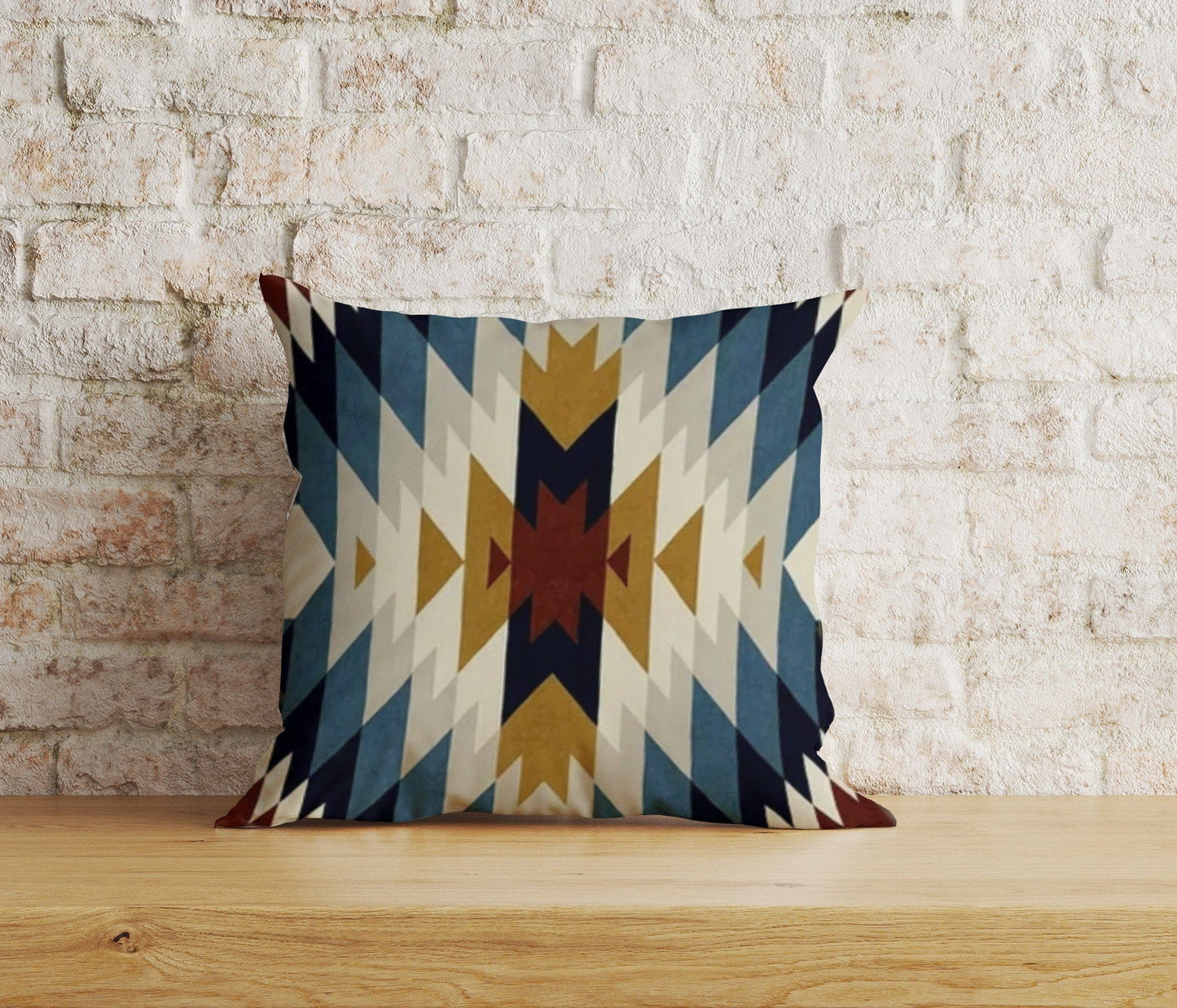 Onay Home Textile Cushion Covers 3 / 12 x 12 inch (30 x 30 cm) Double Side Rug Design Cushion Covers Terracotta Southwestern Pillow