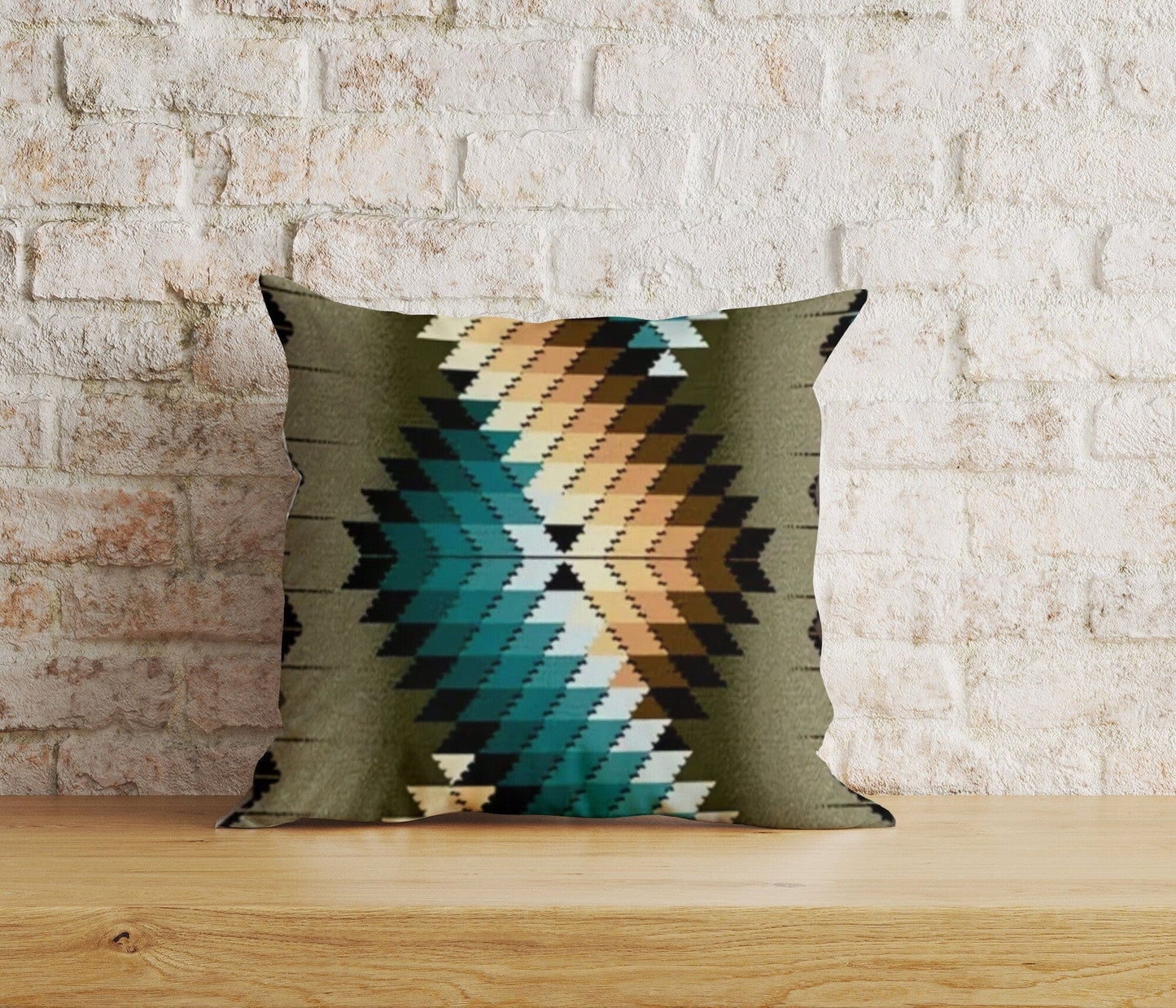 Onay Home Textile Cushion Covers 2 / 12 x 12 inch (30 x 30 cm) Double Side Rug Design Cushion Covers Terracotta Southwestern Pillow