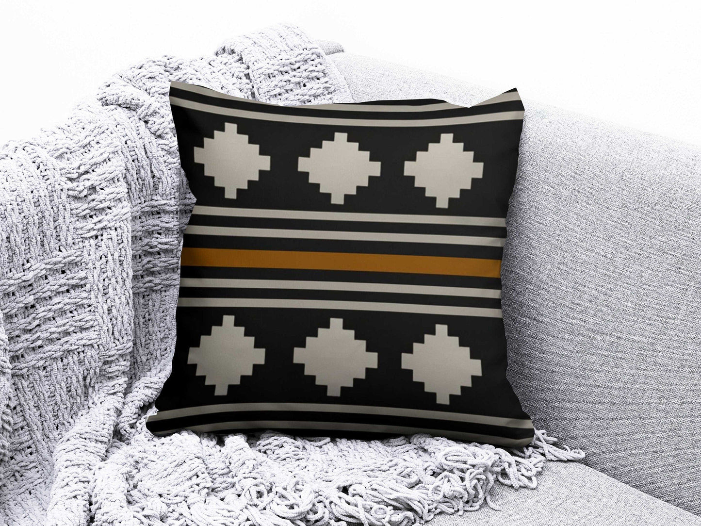 Onay 8 / 12 x 12 inch (30 x 30 cm) Rug Design Terracotta Farmhouse Decor Cushion Covers