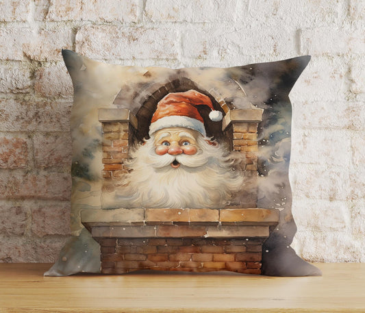Onay 1 / 12 x 12 inch (30 x 30 cm) Double Side Santa Chimney Christmas Festive Decorative Cushion Covers