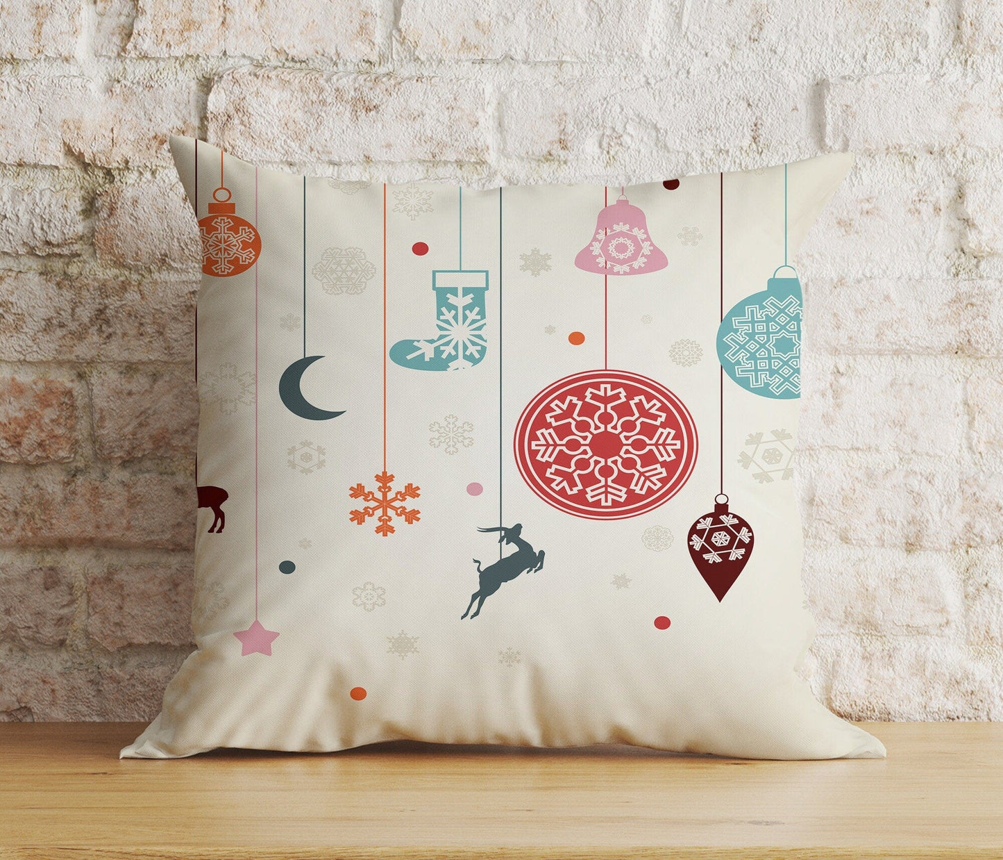 Onay 5 / 12 x 12 inch (30 x 30 cm) Double Side Santa Claus Christmas Stocking Ornament Cushion Covers