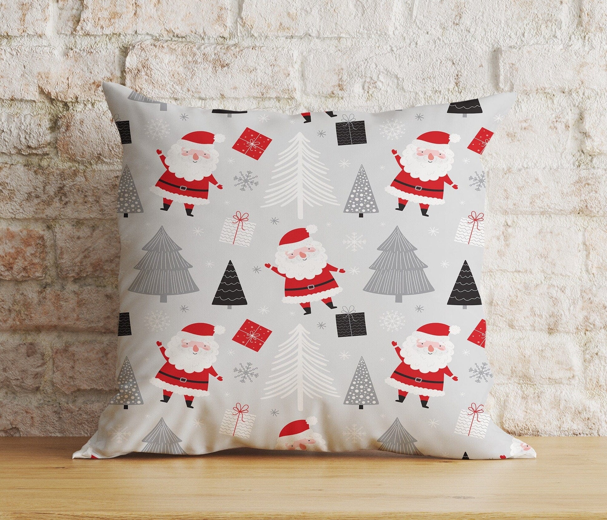 Onay 2 / 12 x 12 inch (30 x 30 cm) Double Side Santa Claus Christmas Stocking Ornament Cushion Covers