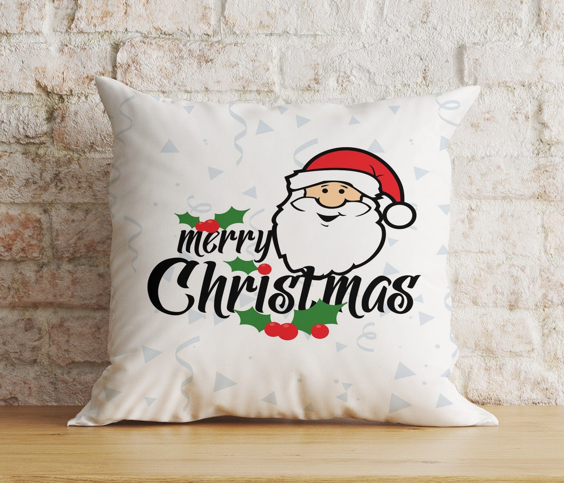 Onay 4 / 12 x 12 inch (30 x 30 cm) Double Side Santa Claus Gifts Ho ho ho Christmas Holiday Cushion Cover