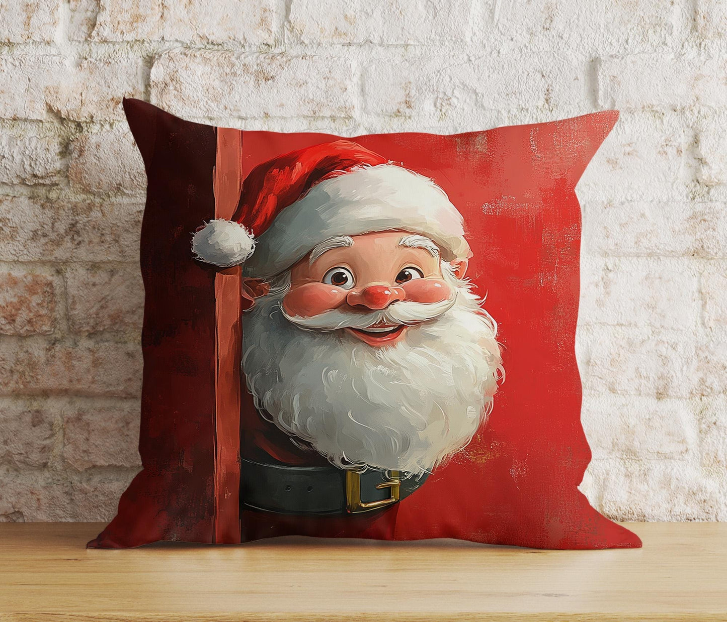 Onay 1 / 12 x 12 inch (30 x 30 cm) Double Side Santa Claus New Year's Decor Christmas Festive Cushion Cover