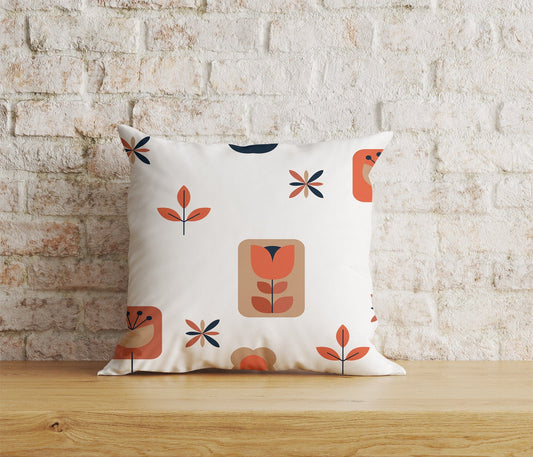 Onay Home Textile Cushion Covers 1 / 12 x 12 inch (30 x 30 cm) Double Side Scandi Floral Cushion Cover Botanical Painting Scatter