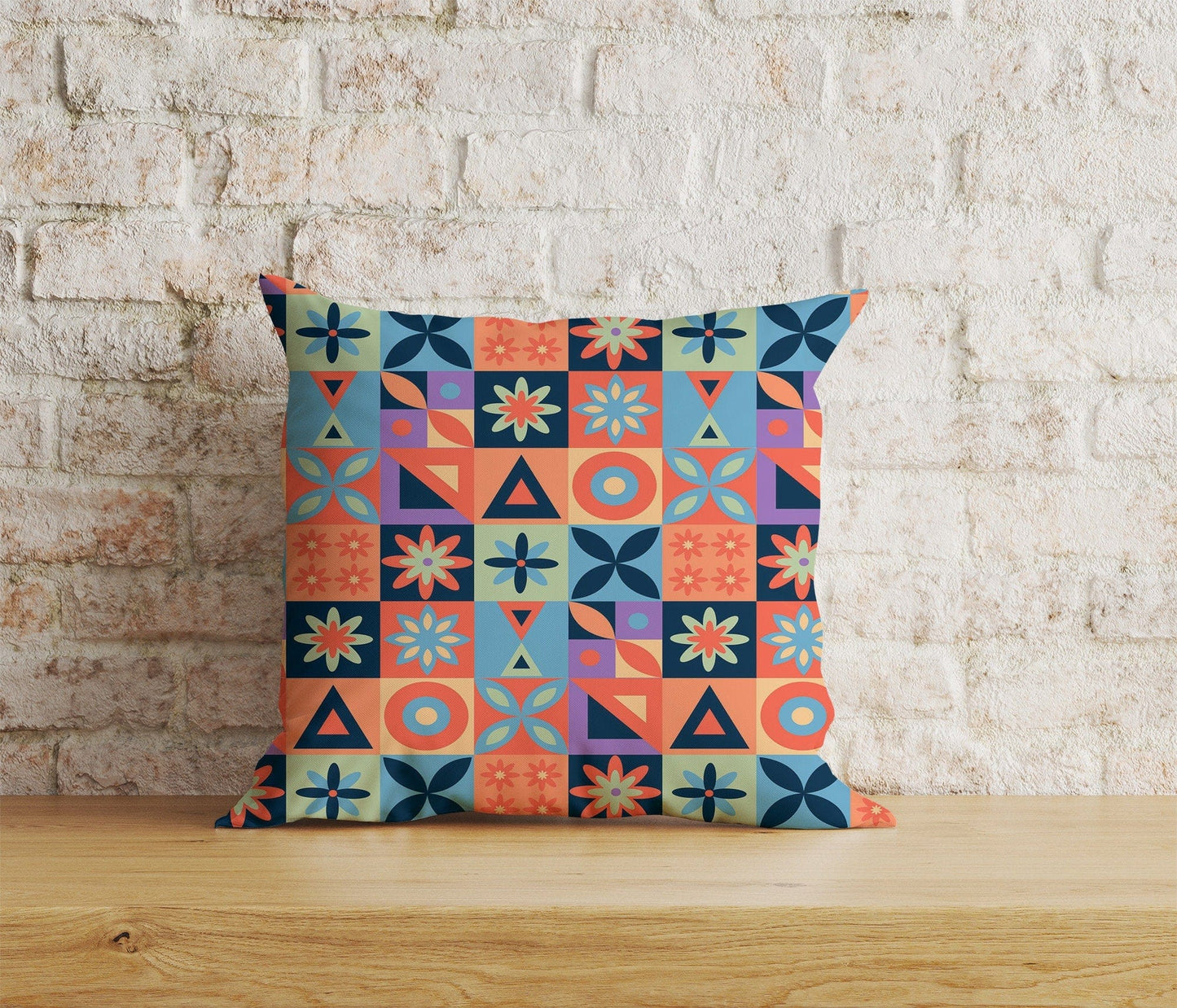 Onay Home Textile Cushion Covers 8 / 12 x 12 inch (30 x 30 cm) Double Side Scandinavian Floral Cushion Cover Ornaments Pillow Cover