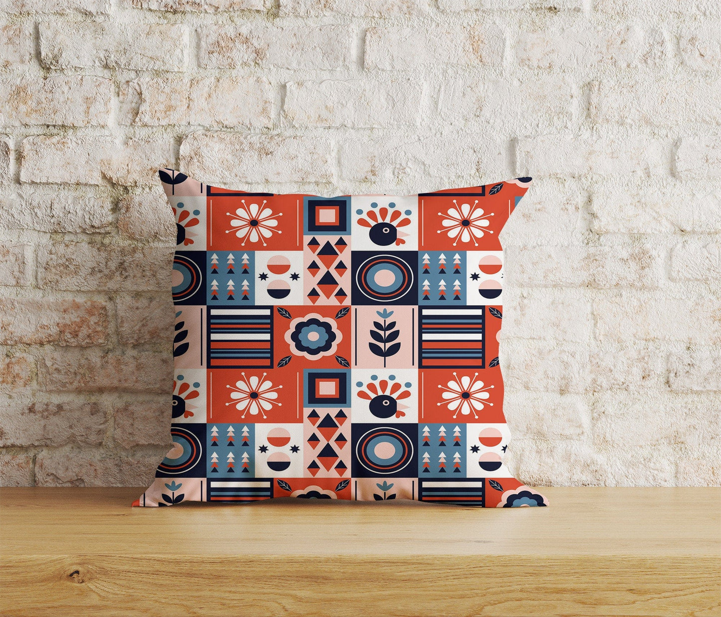 Onay Home Textile Cushion Covers 7 / 12 x 12 inch (30 x 30 cm) Double Side Scandinavian Floral Cushion Cover Ornaments Pillow Cover