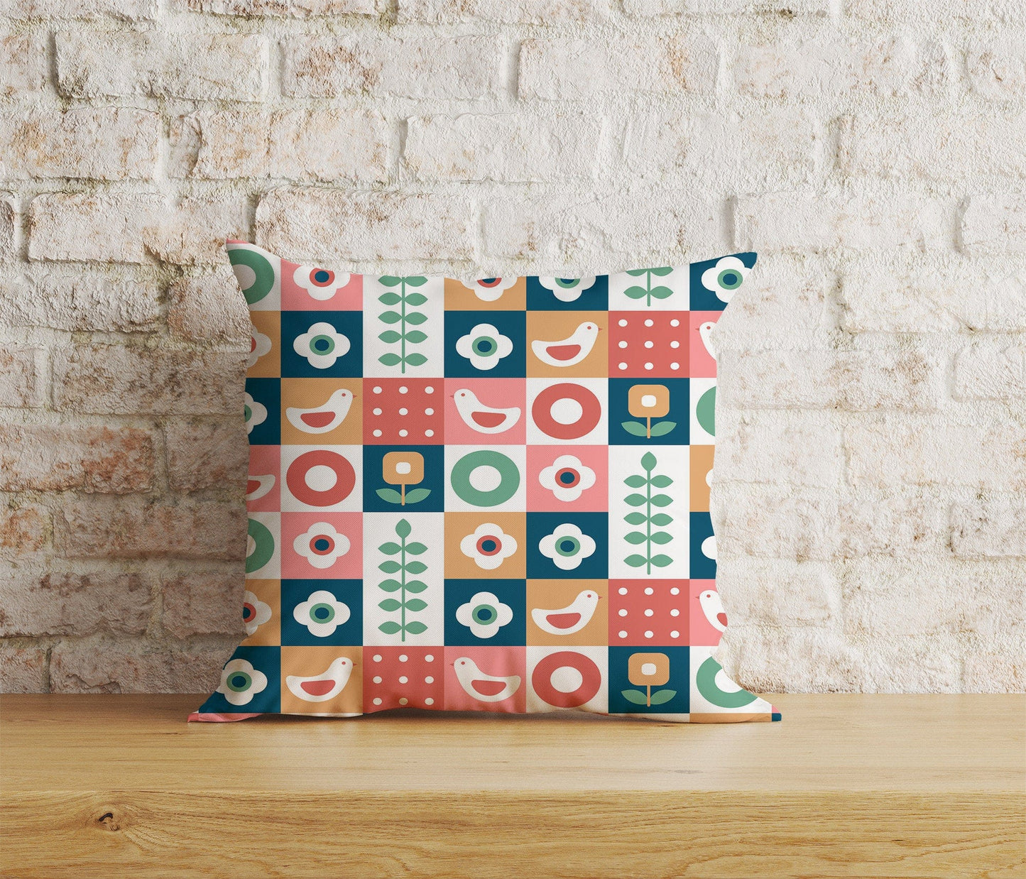 Onay Home Textile Cushion Covers 6 / 12 x 12 inch (30 x 30 cm) Double Side Scandinavian Floral Cushion Cover Ornaments Pillow Cover