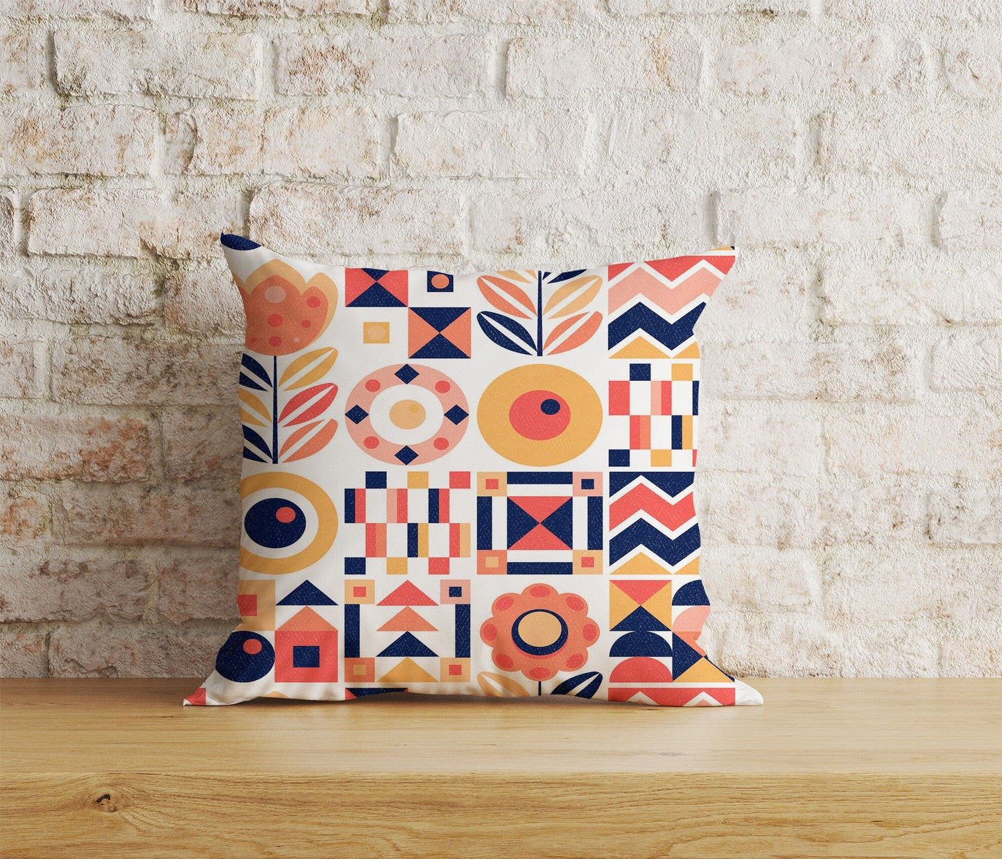 Onay Home Textile Cushion Covers 5 / 12 x 12 inch (30 x 30 cm) Double Side Scandinavian Floral Cushion Cover Ornaments Pillow Cover