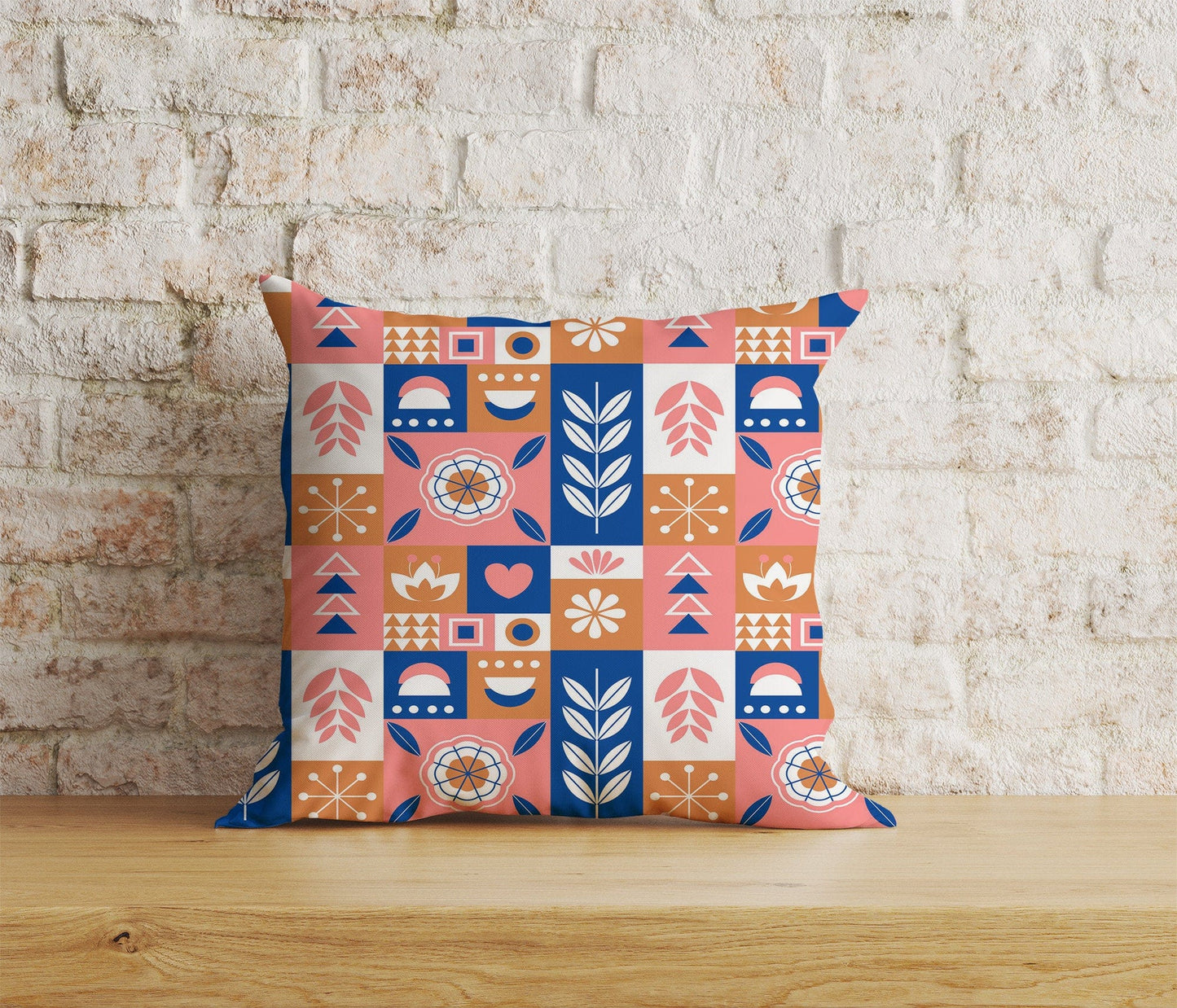 Onay Home Textile Cushion Covers 4 / 12 x 12 inch (30 x 30 cm) Double Side Scandinavian Floral Cushion Cover Ornaments Pillow Cover