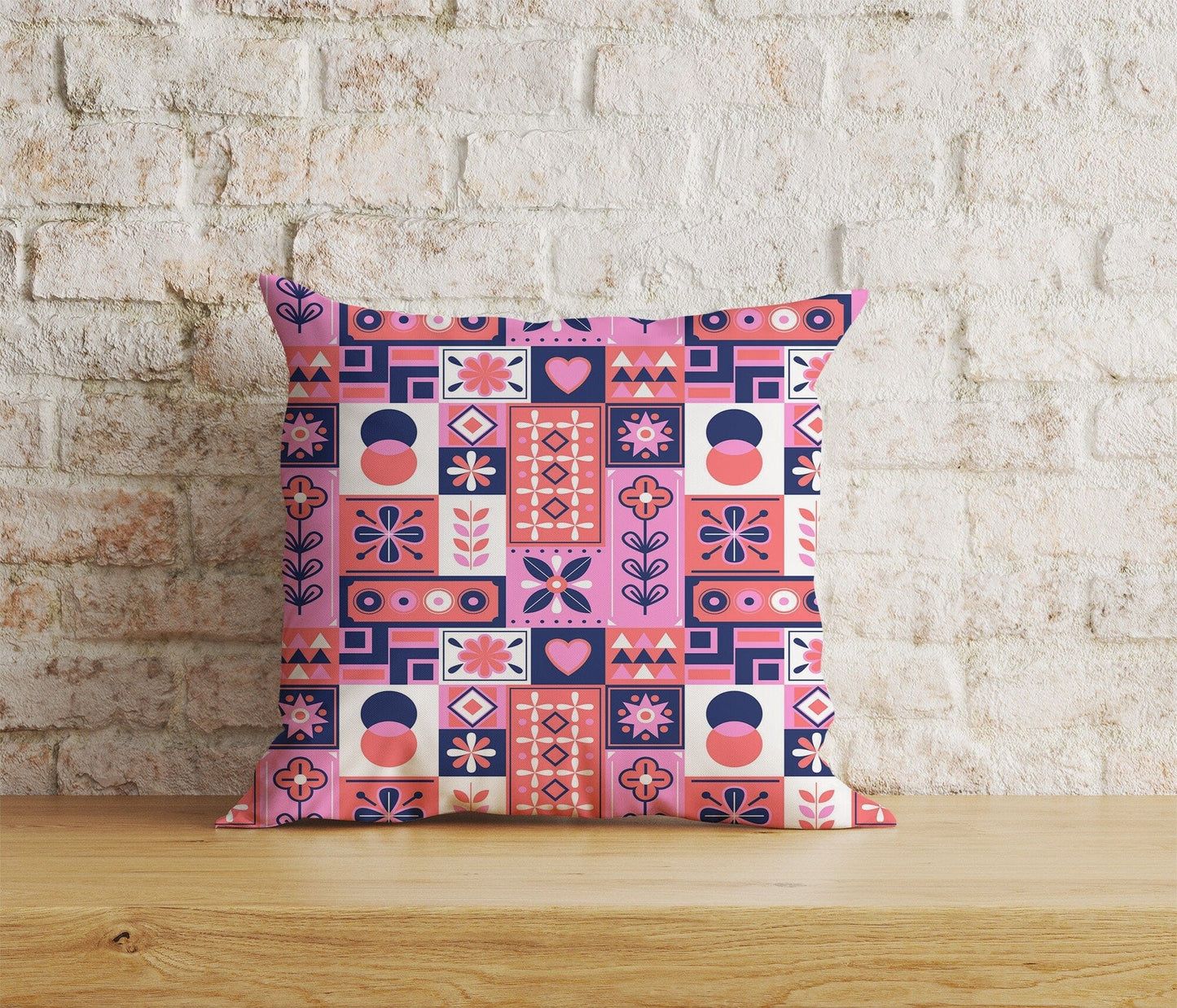 Onay Home Textile Cushion Covers 3 / 12 x 12 inch (30 x 30 cm) Double Side Scandinavian Floral Cushion Cover Ornaments Pillow Cover