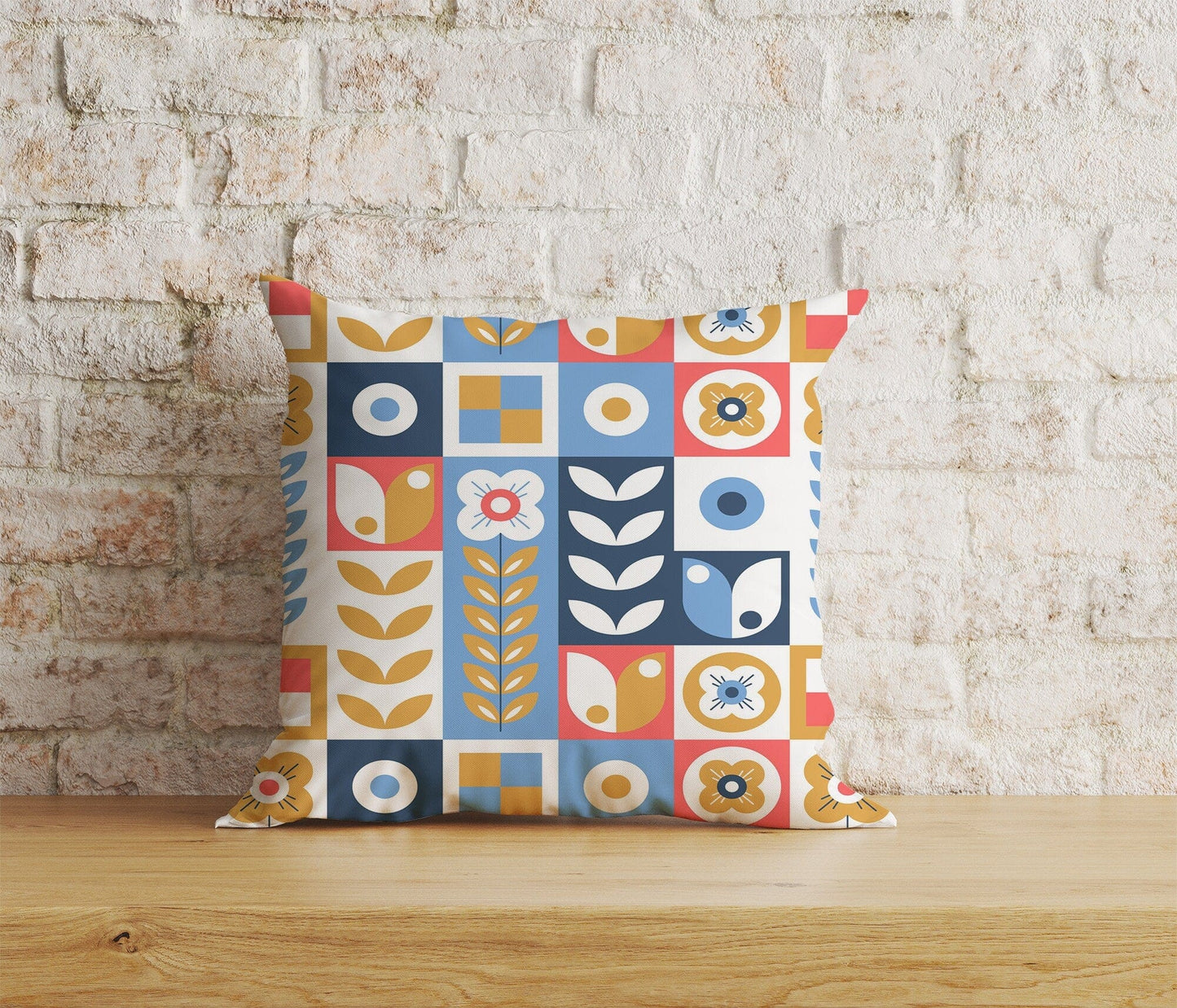 Onay Home Textile Cushion Covers 2 / 12 x 12 inch (30 x 30 cm) Double Side Scandinavian Floral Cushion Cover Ornaments Pillow Cover