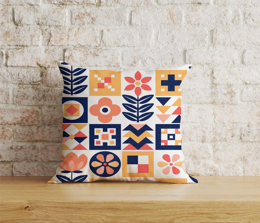 Onay Home Textile Cushion Covers 1 / 12 x 12 inch (30 x 30 cm) Double Side Scandinavian Floral Cushion Cover Ornaments Pillow Cover