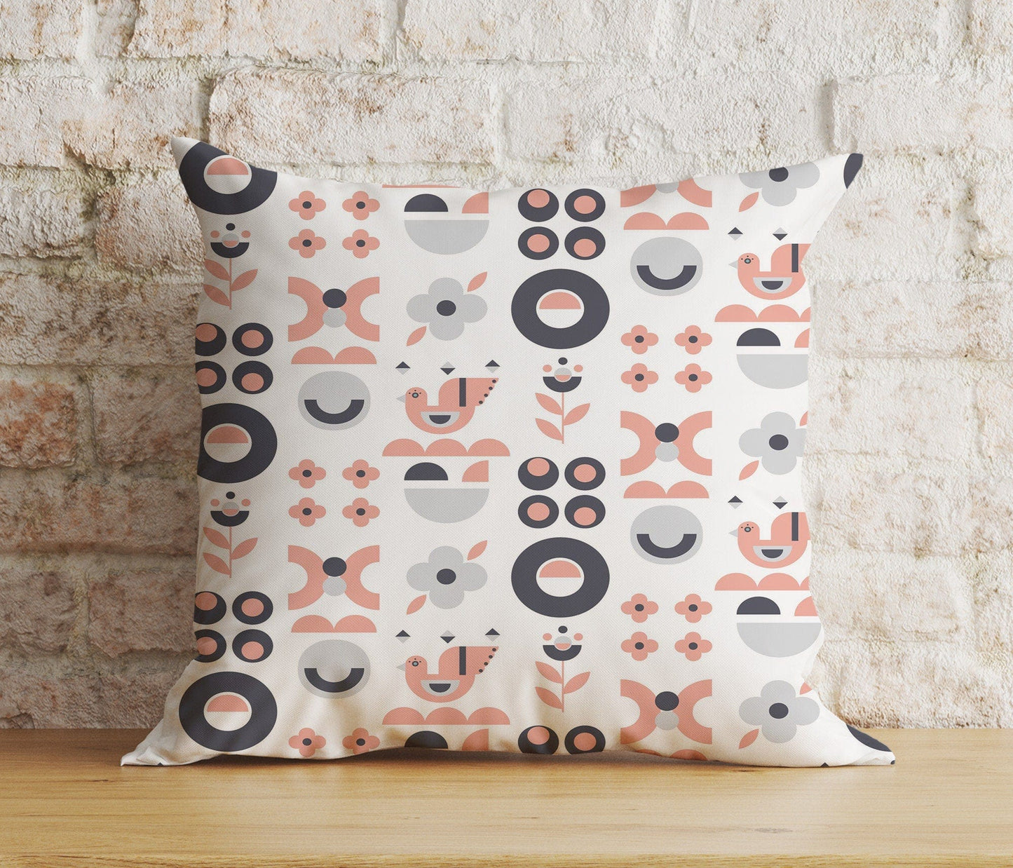 Onay Home Textile Cushion Covers 3 / 12 x 12 inch (30 x 30 cm) Double Side Scandinavian Floral Pillow Cover Blue Scandi Cushion Cover