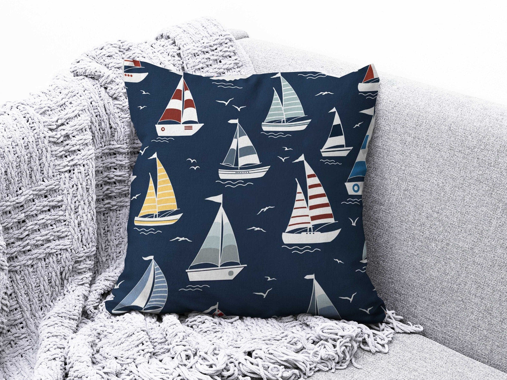Onay 4 / 12 x 12 inch (30 x 30 cm) Sea Seahorse Seashell Beach House Cushion Covers