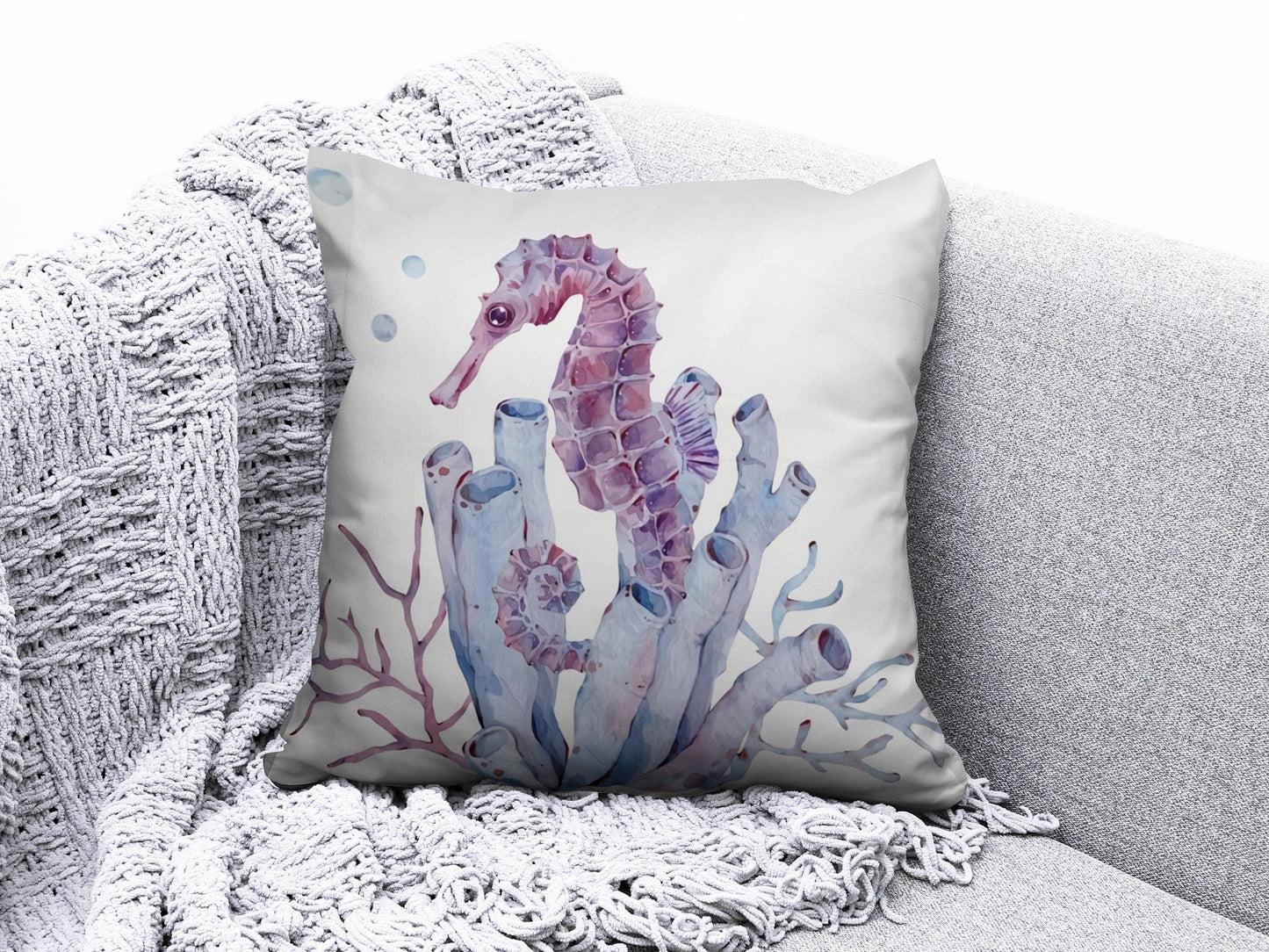 Onay 5 / 12 x 12 inch (30 x 30 cm) Sea Shell Coastal Beach House Decorative Cushion Cover