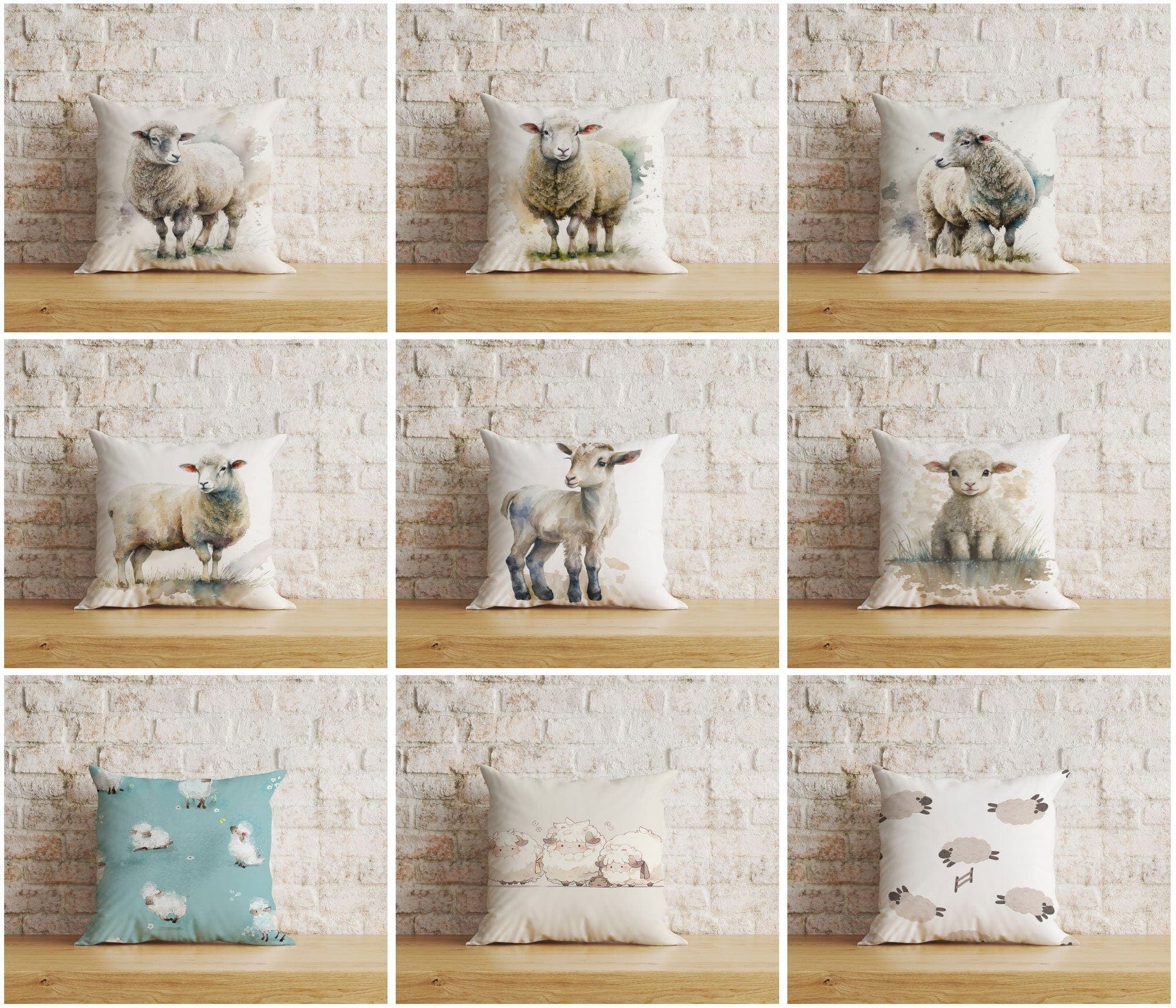 Onay Home Textile Cushion Covers Sheep Cushion Cover Sheep Pillow Cover Goat Throw Cushions