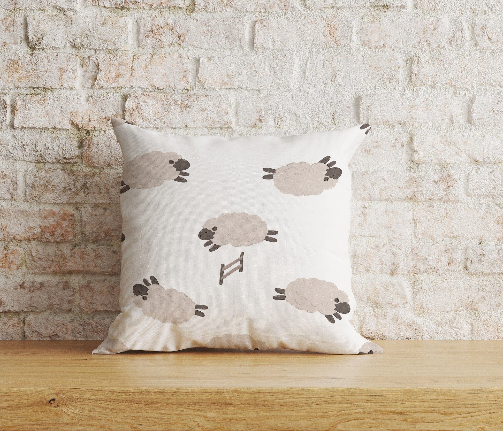 Onay Home Textile Cushion Covers 9 / 12 x 12 inch (30 x 30 cm) Double Side Sheep Cushion Cover Sheep Pillow Cover Goat Throw Cushions